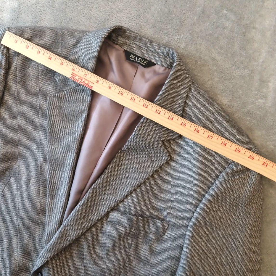 Jos. A. Bank Jos. A. Bank Blazer Mens 46 Gray Silk Wool Two-Button Single VentJacket/Suit Coat Cardigan? Size 46R - 3 Thumbnail