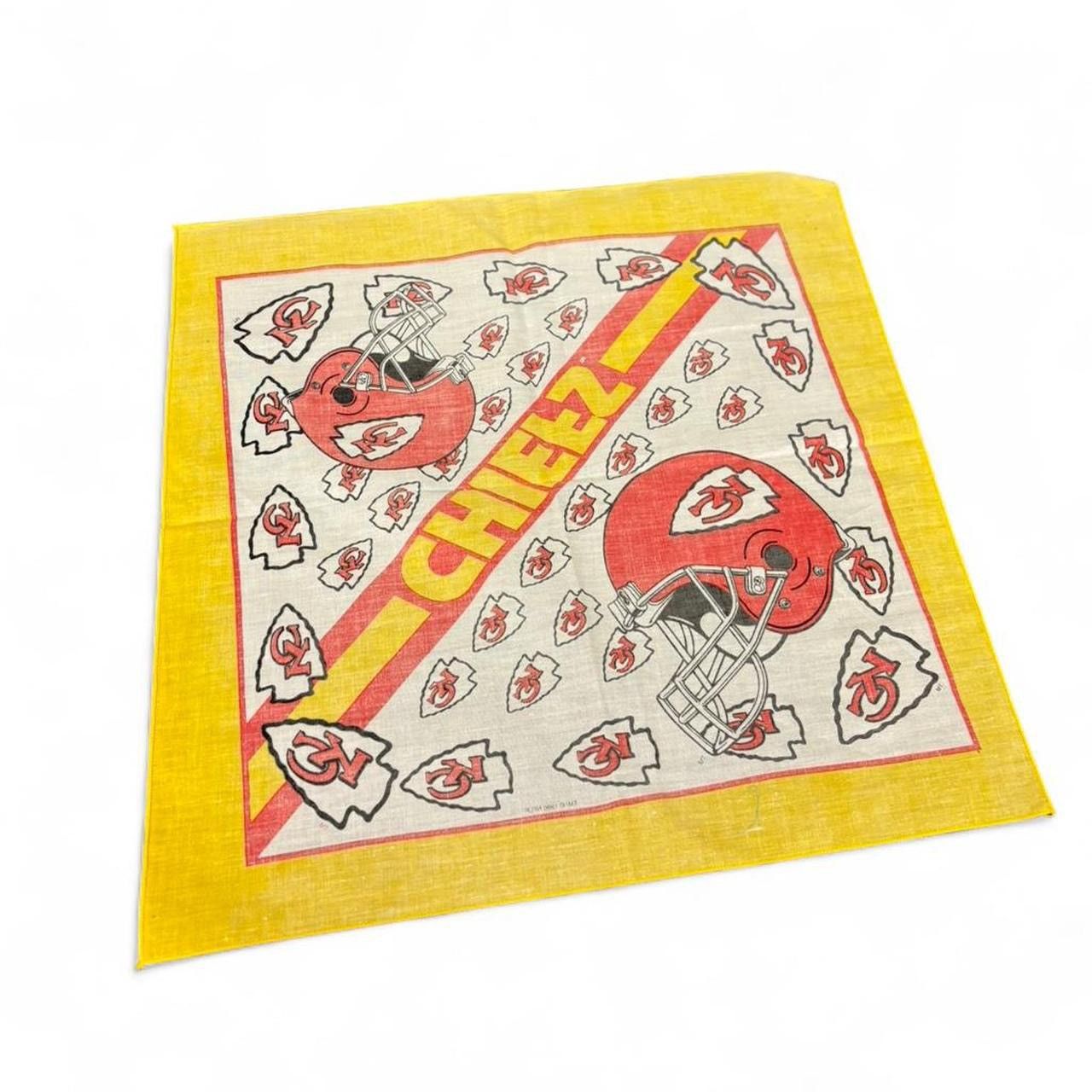 NFL Vintage 90s Kansas City Chiefs Football Team Bandana Size ONE SIZE - 4 Thumbnail