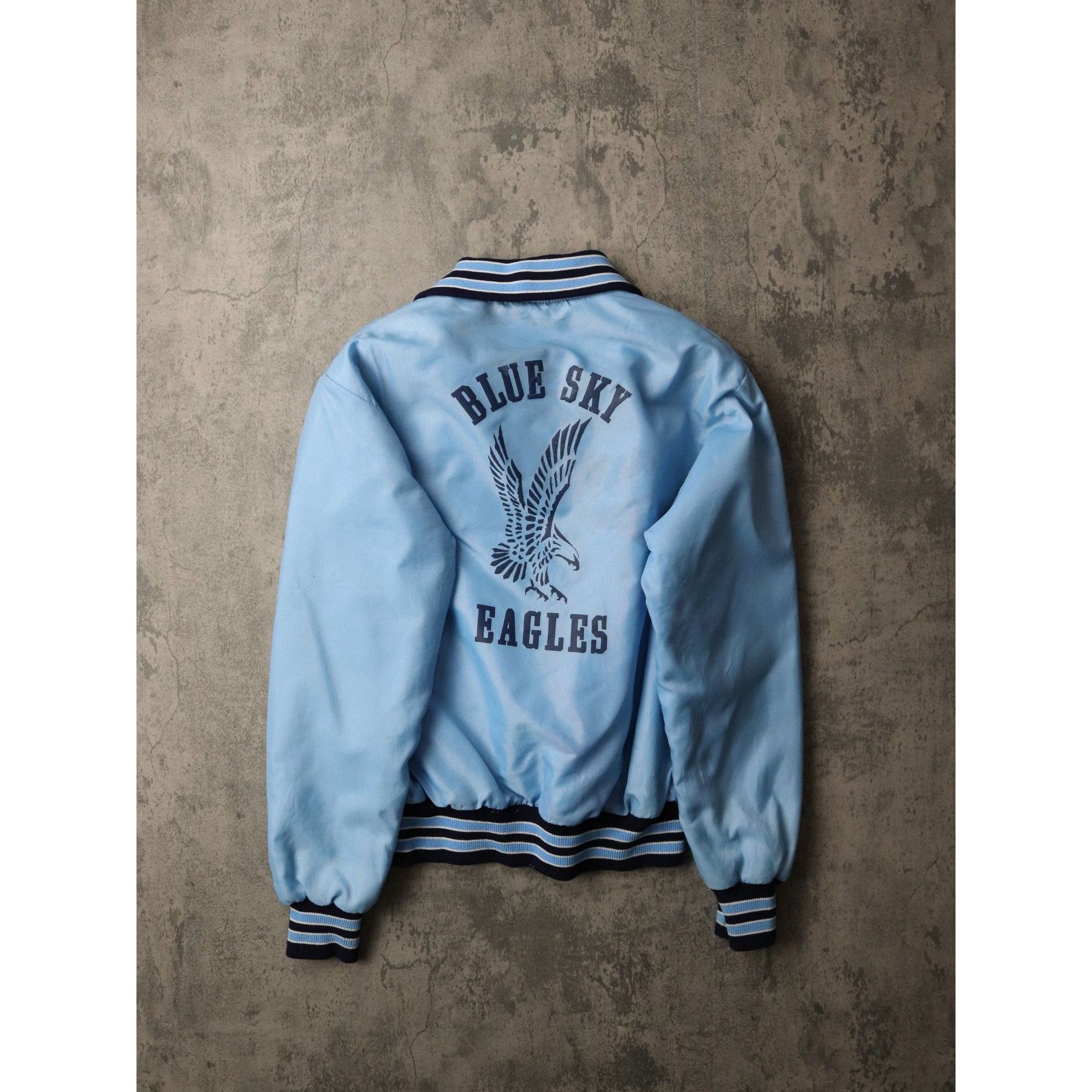 Vintage Vintage Blue Sky Eagles Jacket Snap On Coat Size US S / EU 44-46 / 1 - 2 Thumbnail