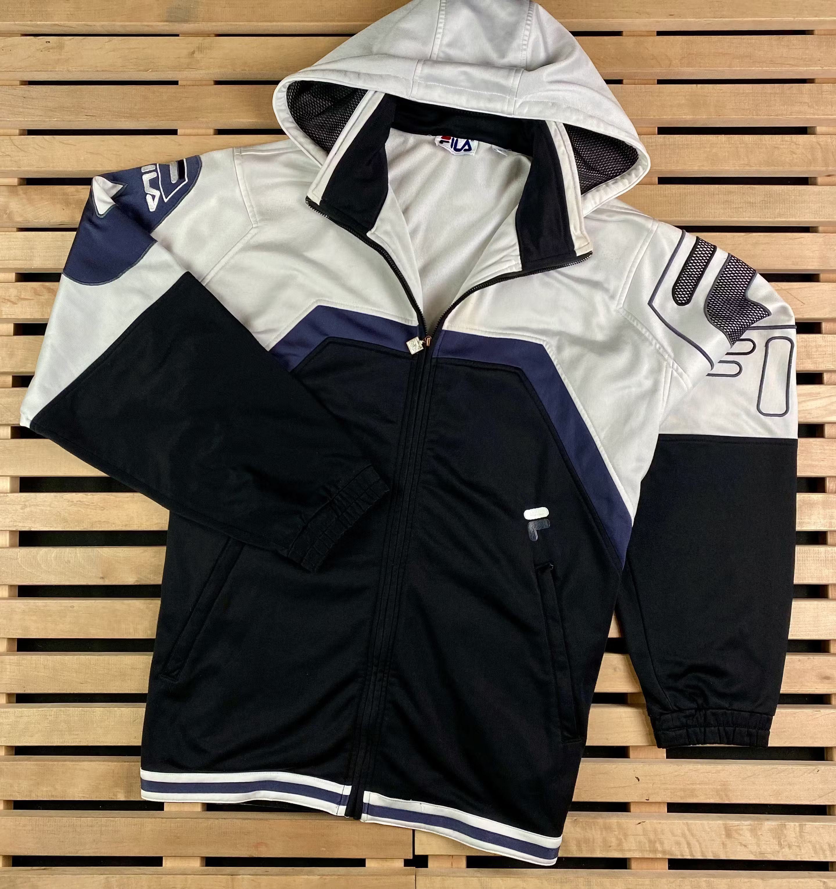 Fila × Vintage Mens Fila Vintage Track Jacket Hoodies Size M Size US M / EU 48-50 / 2 - 1 Thumbnail