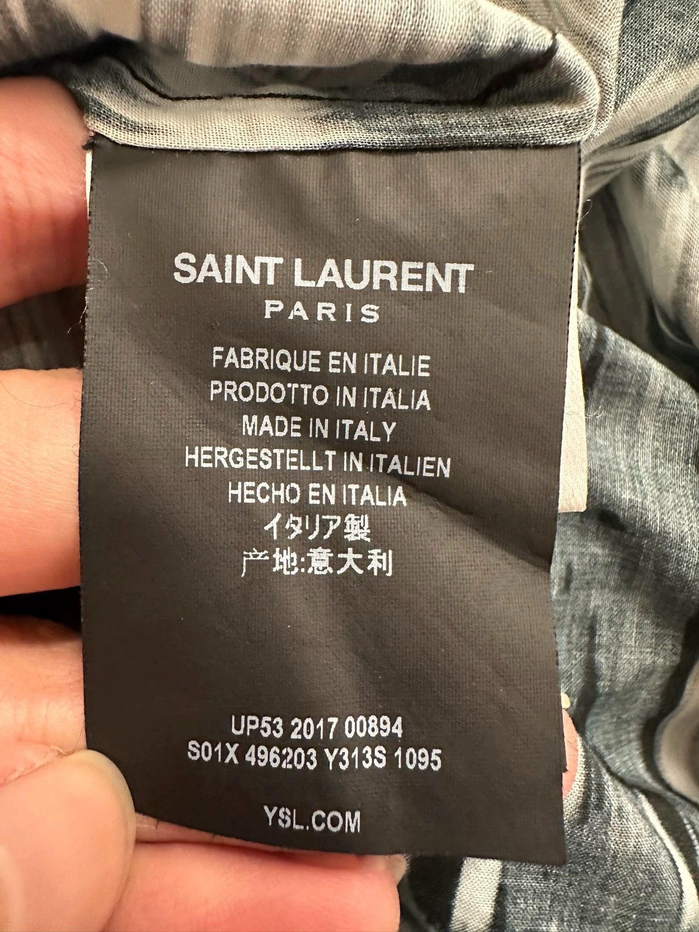 Saint Laurent Paris SL 18ss Gypsy Abstr Heart Irreg V Stripe Shirt 41 Size US L / EU 52-54 / 3 - 5 Thumbnail
