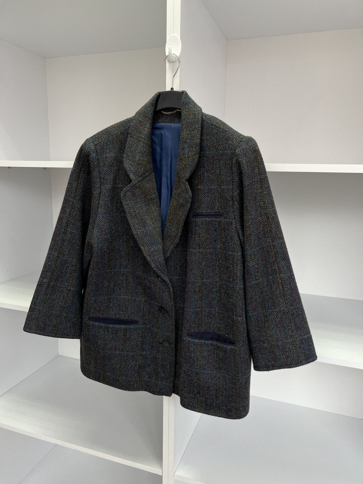 Harris Tweed × Vintage Vintage Harris Tweed Wool Old Money Style Blazer Jacket Size 42R - 4 Thumbnail