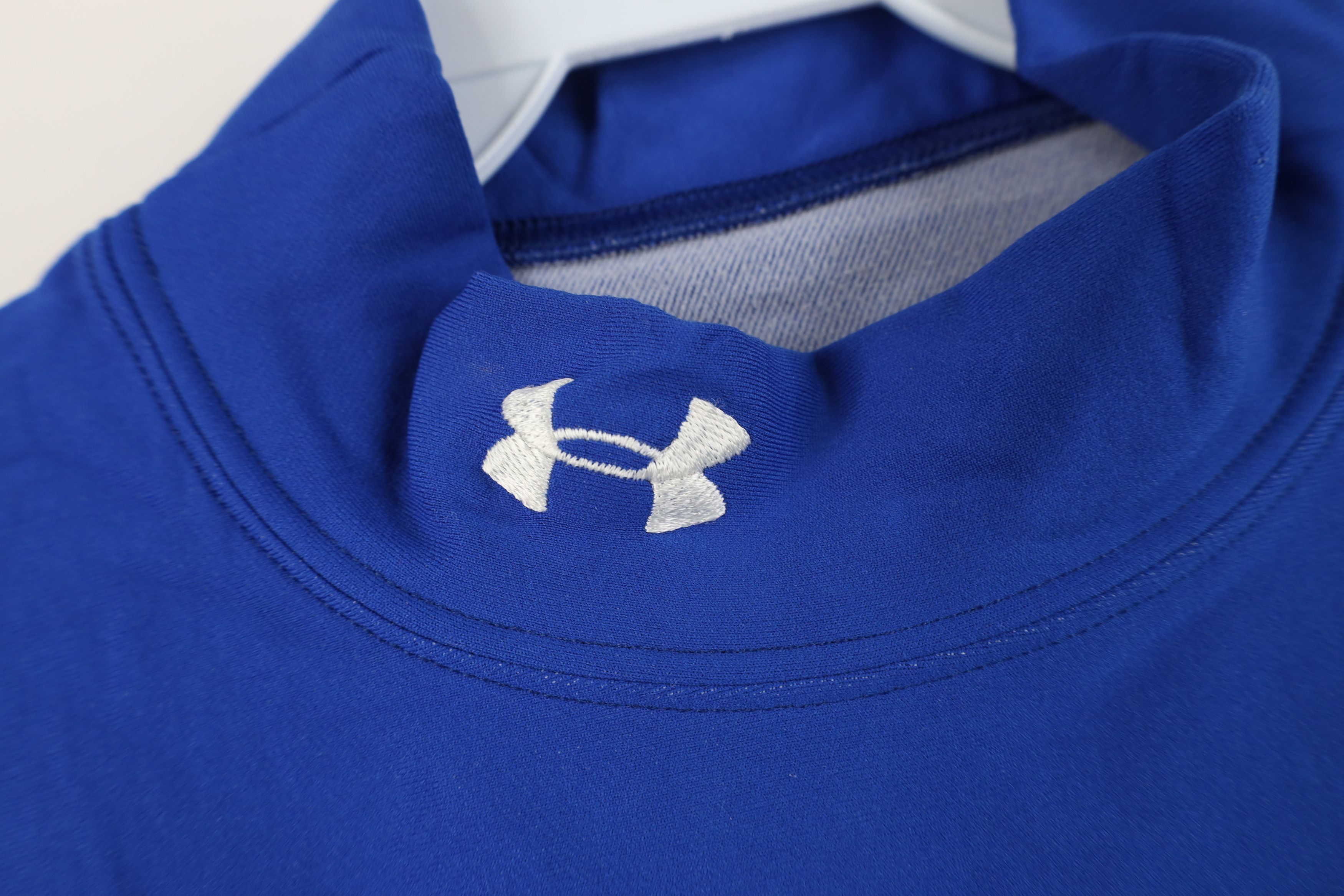 Under Armour Vintage Under Armour Compression Mock Neck T-Shirt Royal USA Size US L / EU 52-54 / 3 - 4 Thumbnail