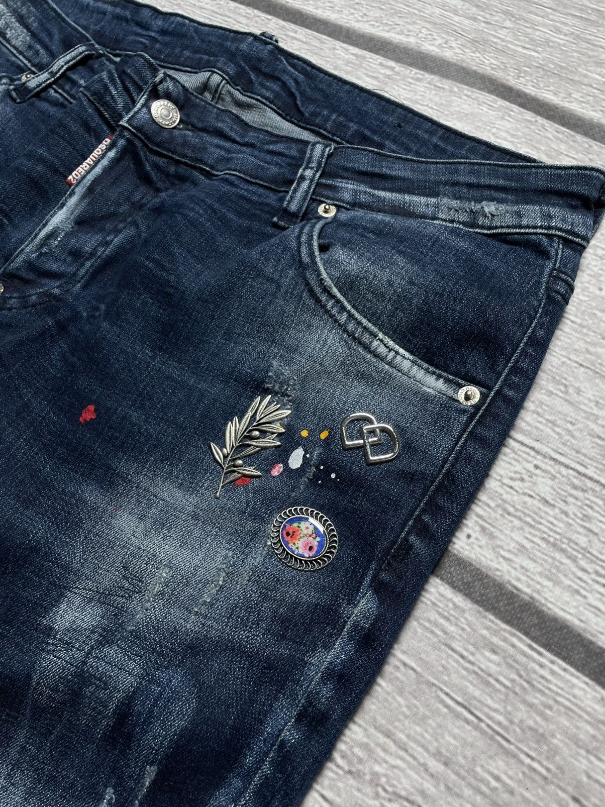 Dsquared2 Dsquared2 Distressed Slim Jeans Size US 36 / EU 52 - 4 Thumbnail