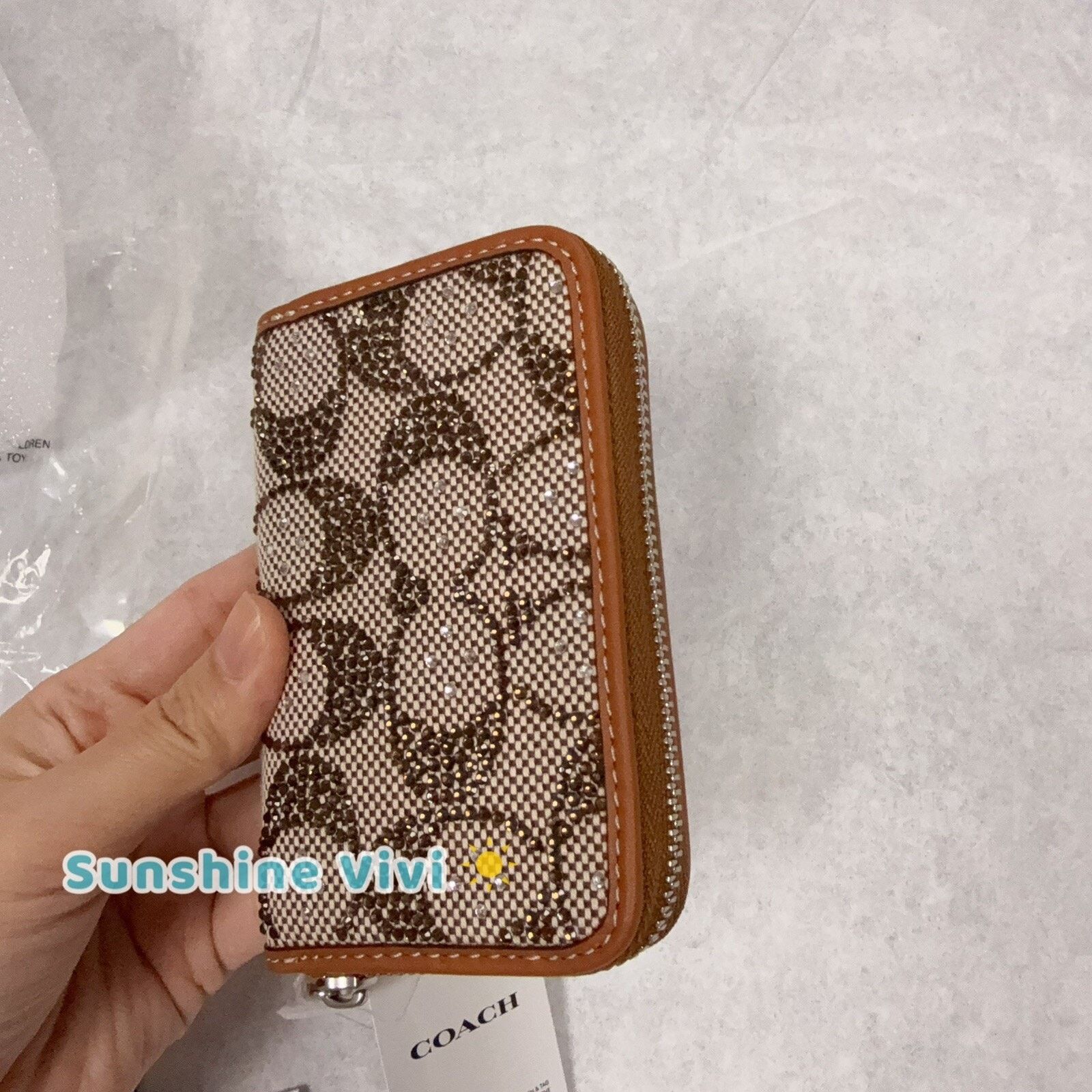 Coach NWT Coach Essential Small Zip Around Crystal Wallet CX244 Size ONE SIZE - 2 Thumbnail