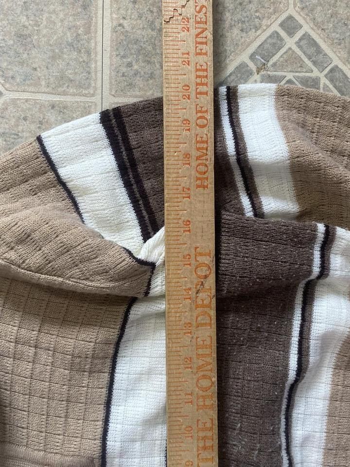 Other Vintage 80s striped polo sweater long sleeve brown Size US M / EU 48-50 / 2 - 4 Thumbnail