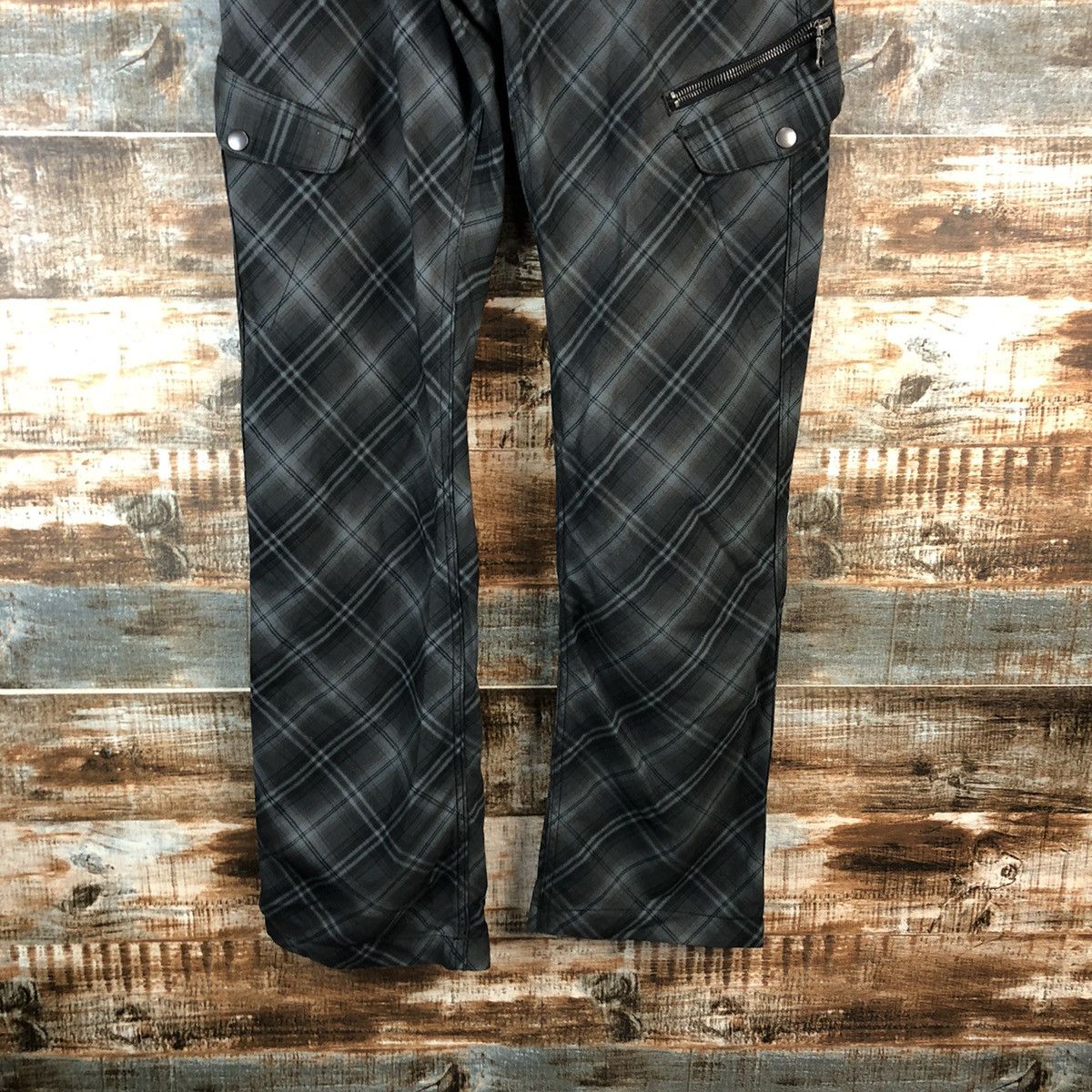 Japanese Brand Japan utility checkered punk Cargo Multipocket Pants #A2543 Size US 34 / EU 50 - 6 Thumbnail