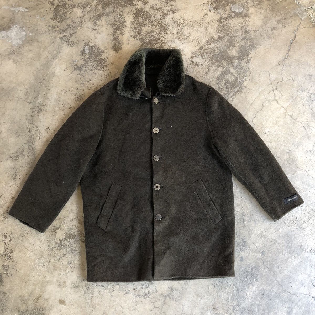 Balmain ❤️Authentic❤️Balmain Handmade Sherpa Collar Wool Heavy Jacket Size US M / EU 48-50 / 2 - 1 Thumbnail