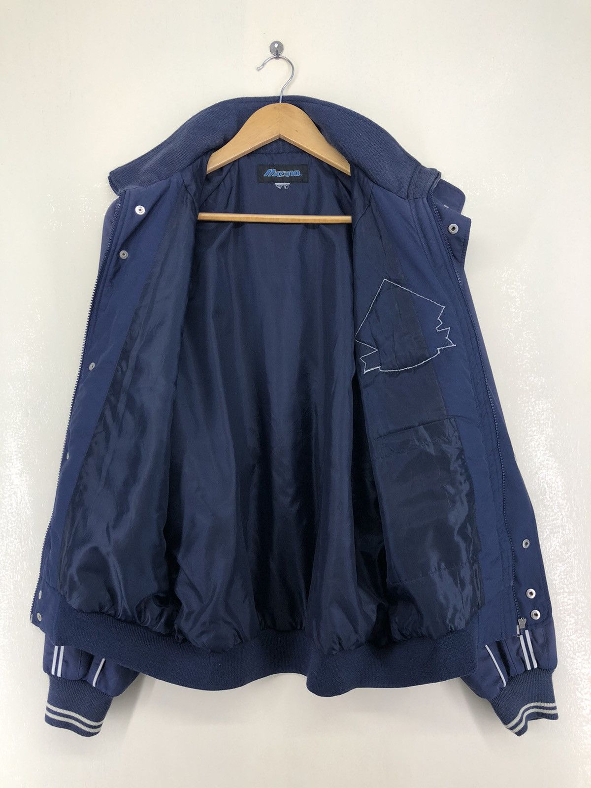 Mizuno Vintage Mizuno Mets Players Baseball Club Bomber Jacket Size US L / EU 52-54 / 3 - 3 Thumbnail
