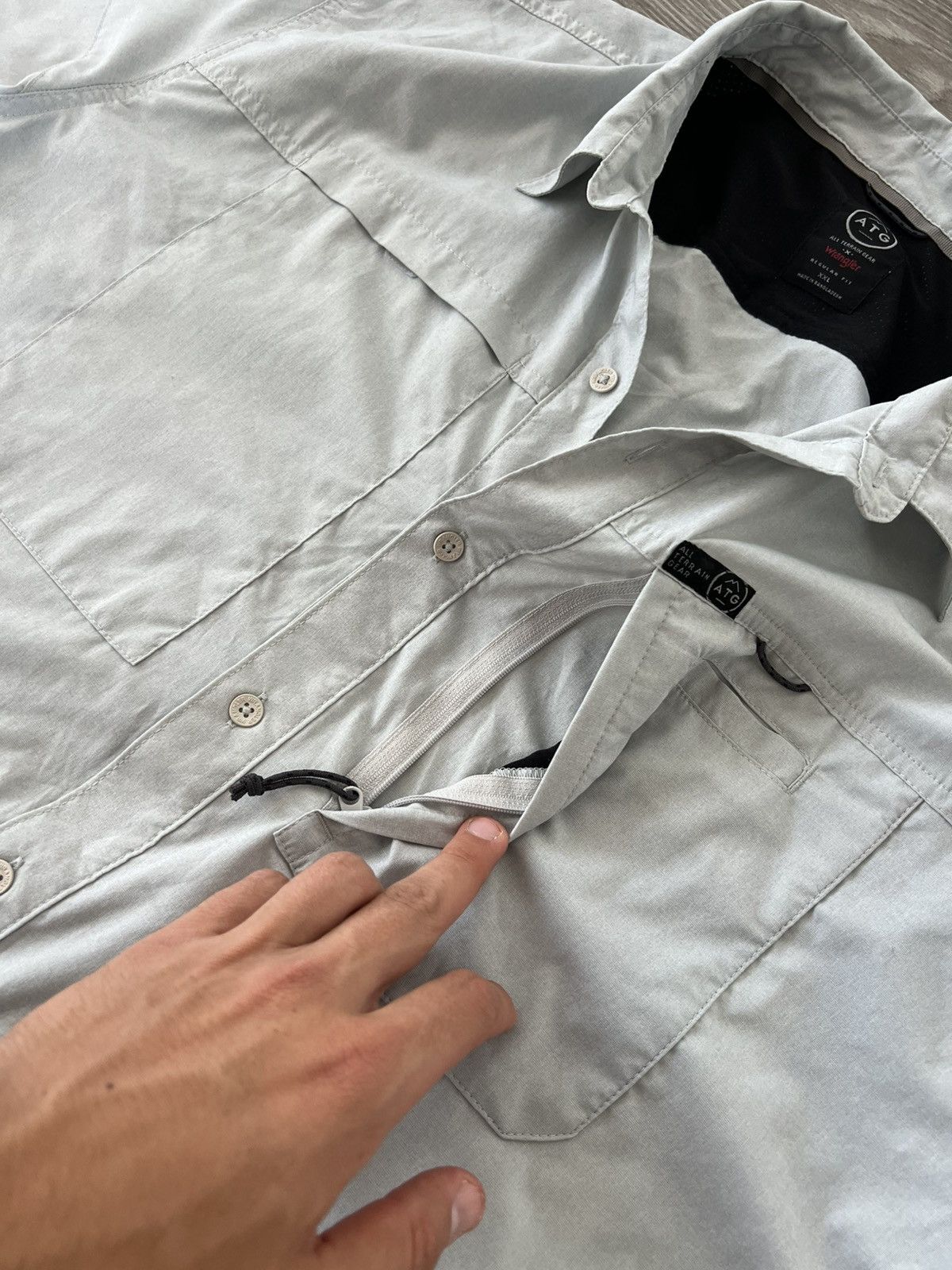 Wrangler ‼️Vintage Wrangler Outdoor ATG All Terrain Gear Pocket Shirt‼️ Size US XXL / EU 58 / 5 - 14 Thumbnail