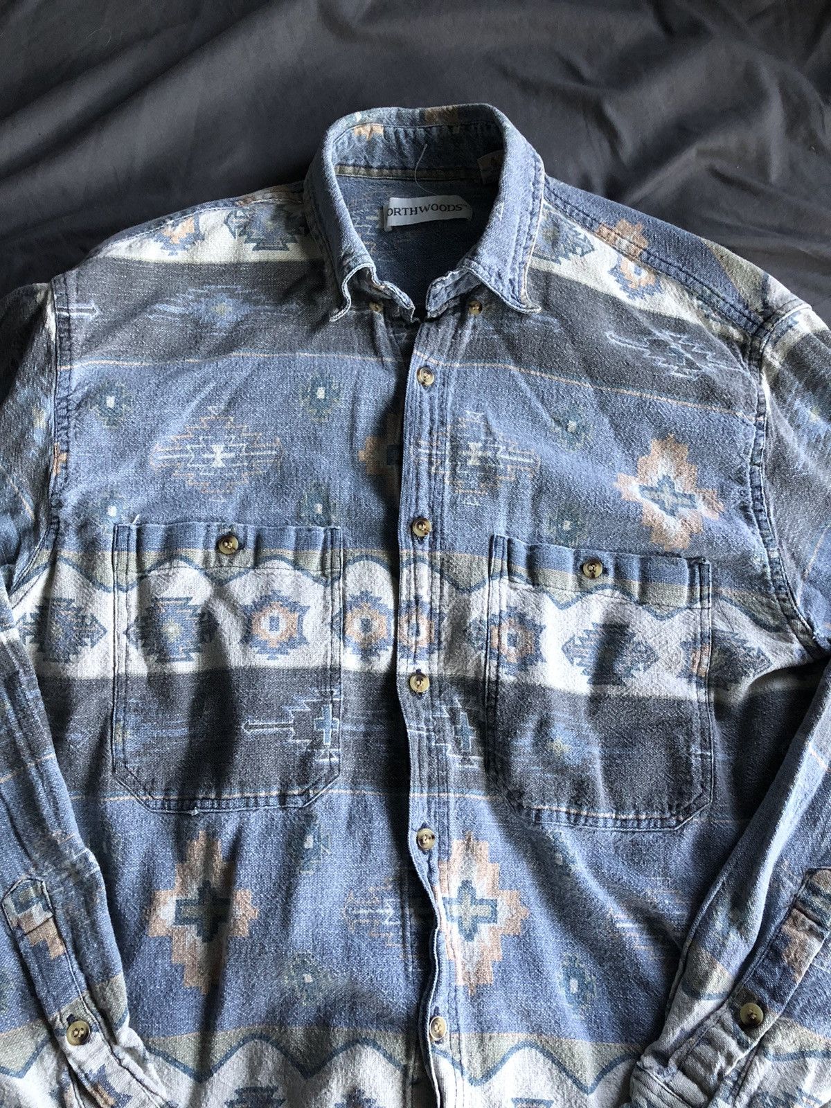 Vintage VINTAGE NORTHWOODS AZTEC SOFT WASH BUTTON UP Size US M / EU 48-50 / 2 - 1 Thumbnail