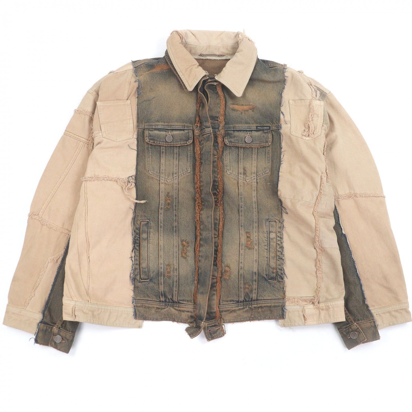 Dolce & Gabbana Dolce & Gabbana Dolce&Gabbana Denim Patchwork Cotton Jacket Textile Outerwear G9ZG9D DUTY FREE for USA Size ONE SIZE - 1 Thumbnail
