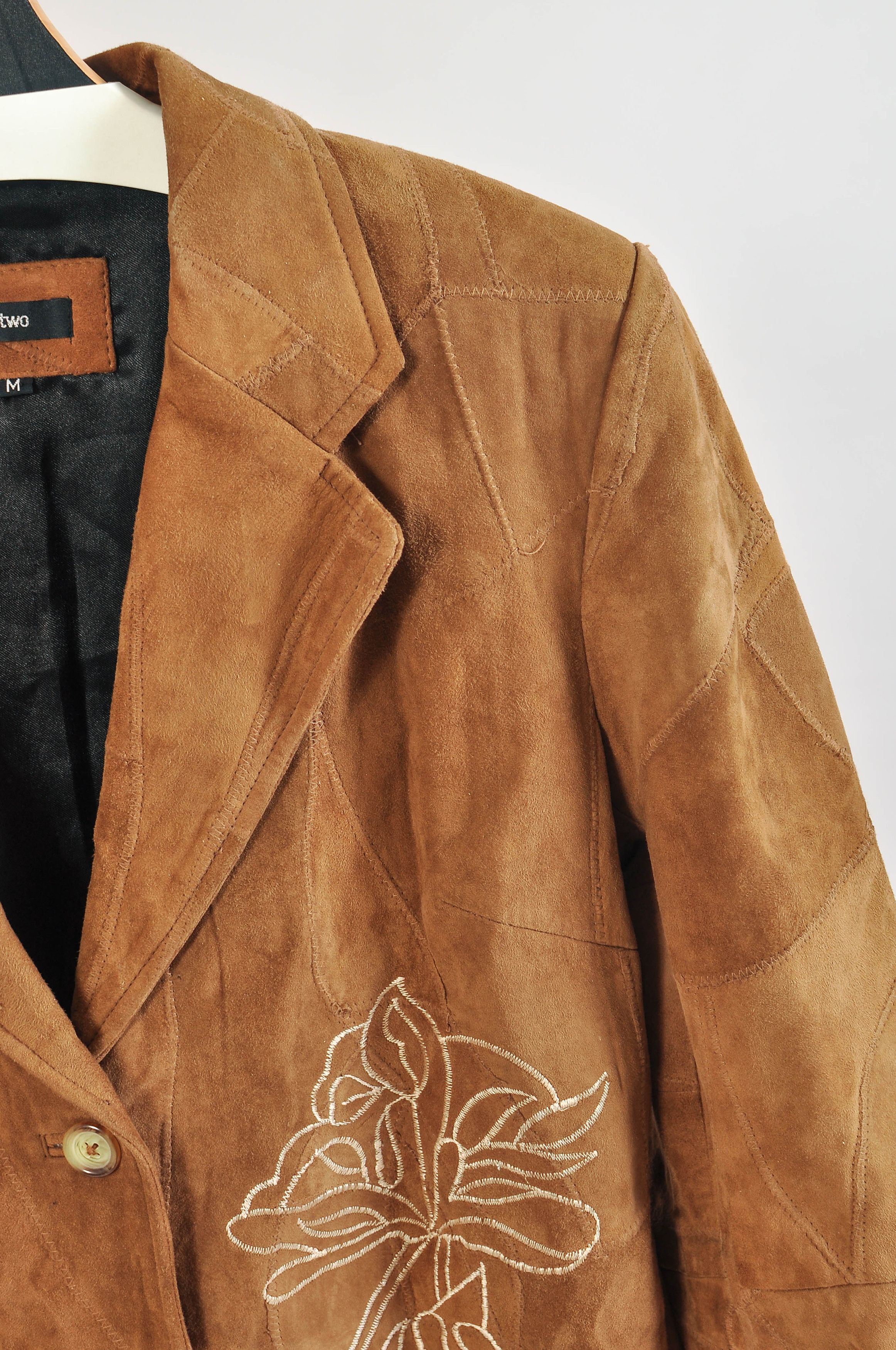 Other Vintage 00s suede leather blazer jacket Size M / US 6-8 / IT 42-44 - 3 Thumbnail