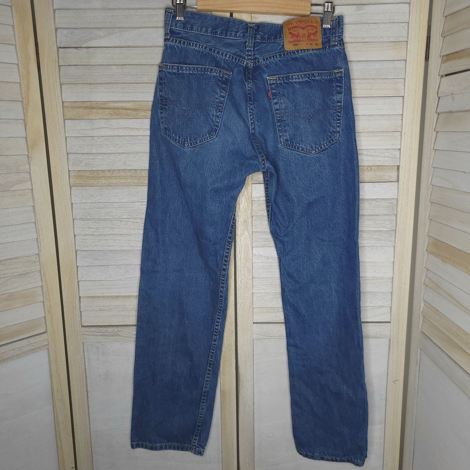 Levi's Levi's 505 Straight Leg Denim Blue Jeans Men’s Size 32x32 Size US 28 / EU 44 - 1 Thumbnail