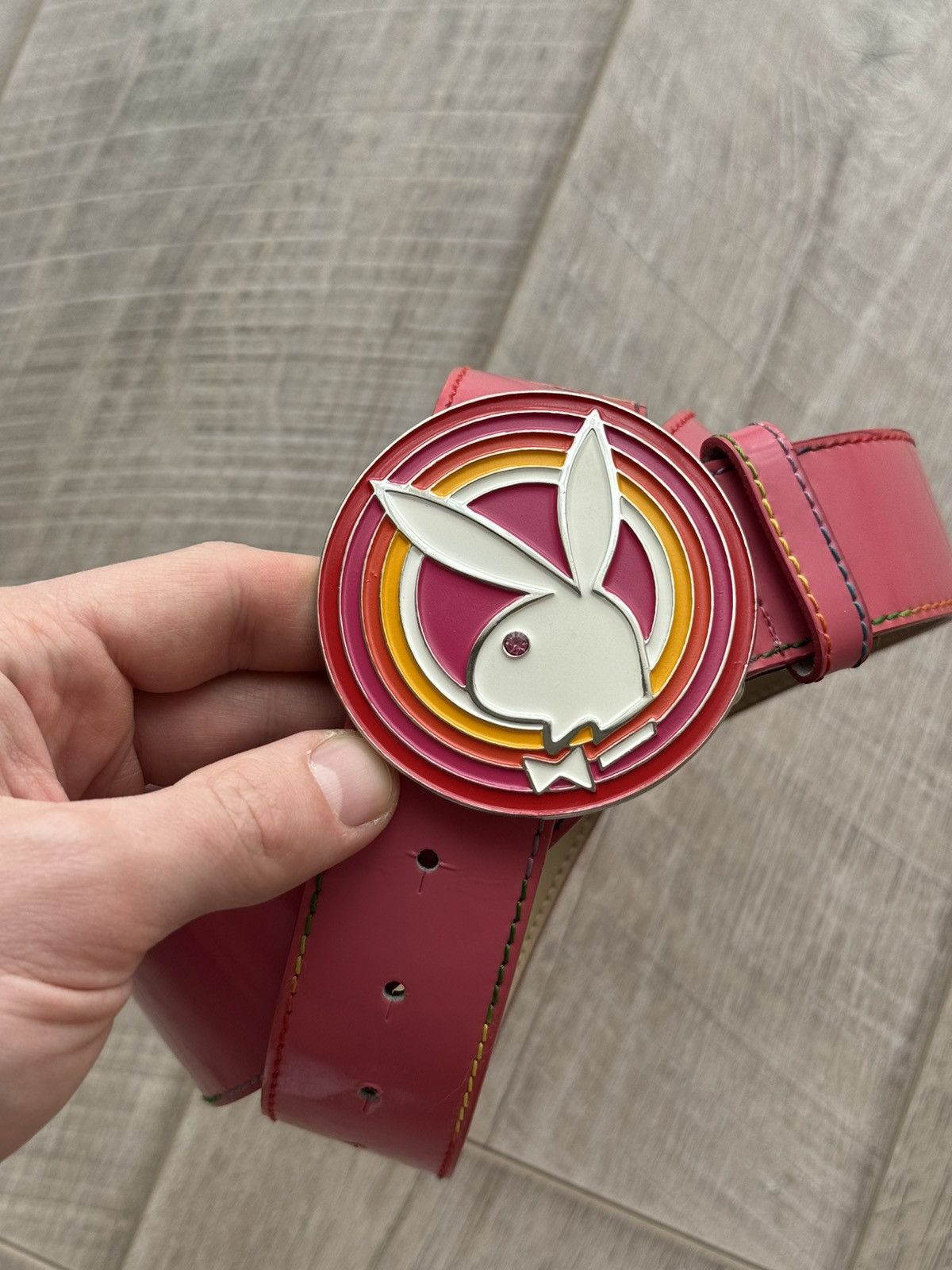 If Six Was Nine VINTAGE PLAYBOY JAPANESE BELT ALT GOTH PUNK RAVE KANYE STYLE Size ONE SIZE - 2 Thumbnail