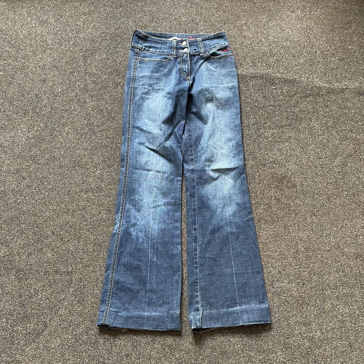 Vintage Vintage Y2K Baggy Flared Jeans Distressed Thrashed Grunge 33 Size 33" - 1 Thumbnail
