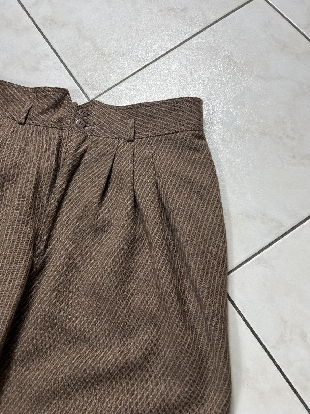 Vintage Vintage 60s Ettore Massari italian wool striped crease pants Size US 34 / EU 50 - 6 Thumbnail