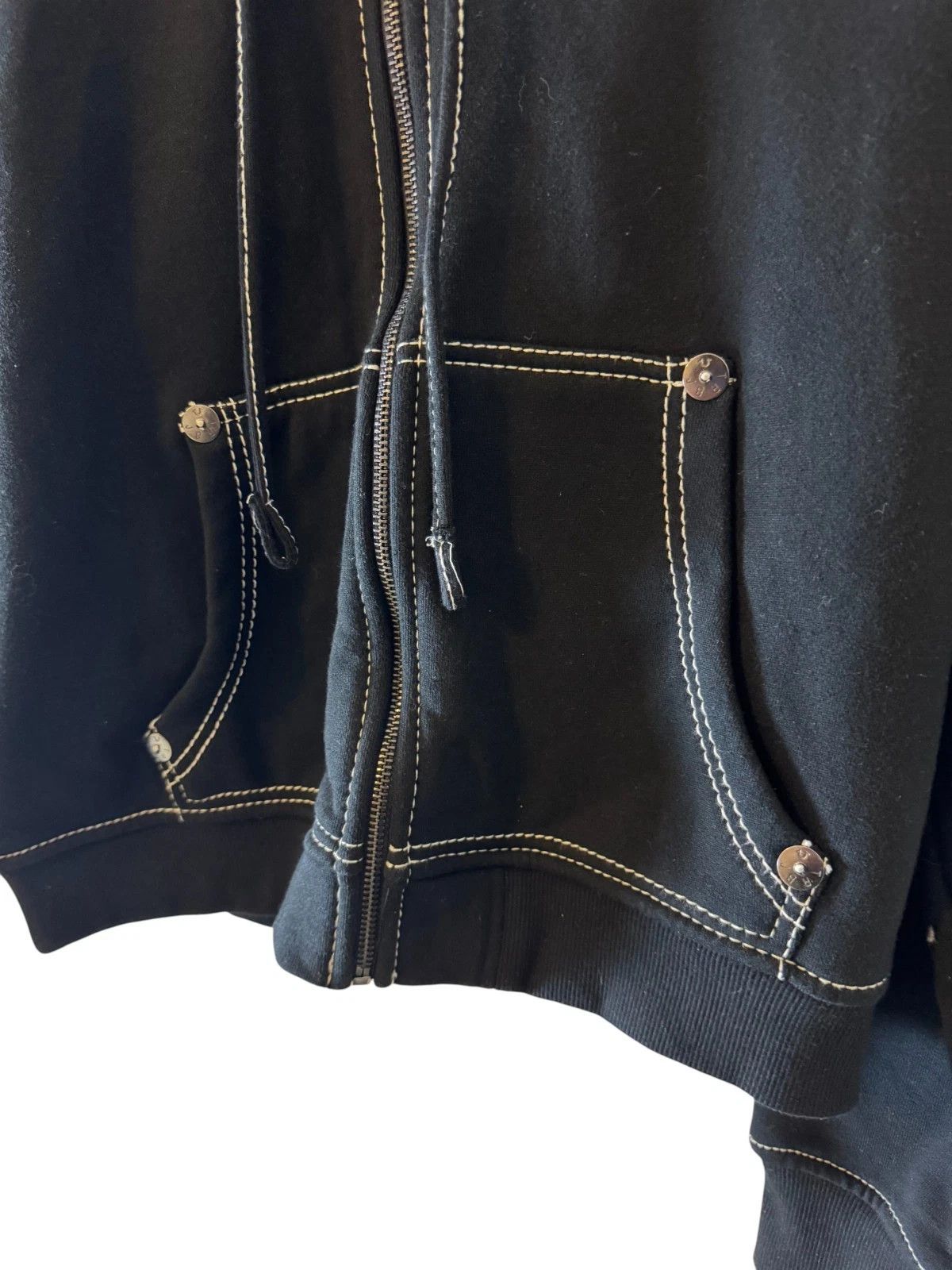 True Religion True Religion Big T Zip Hoodie Black XL Buddha NWT Size XL / US 12-14 / IT 48-50 - 5 Thumbnail