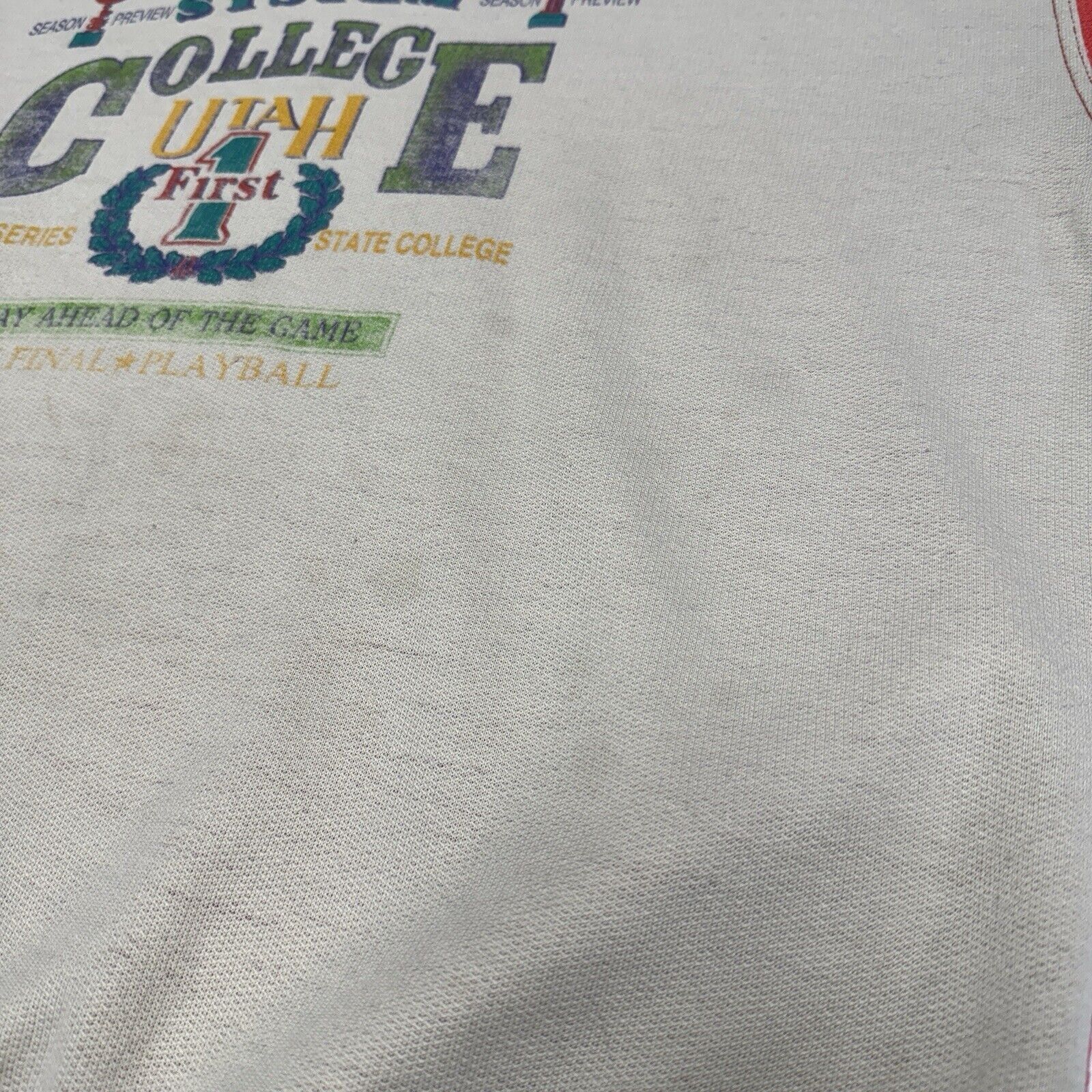 Vintage Vintage Utah College Sweatshirt Mens Large 90s Graphic Print Size US L / EU 52-54 / 3 - 5 Thumbnail