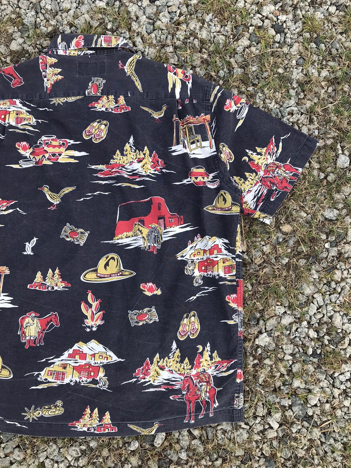 RRL Ralph Lauren Vintage RRL Ralph Lauren Camp Short Sleeve Button Shirt Size US XL / EU 56 / 4 - 6 Thumbnail
