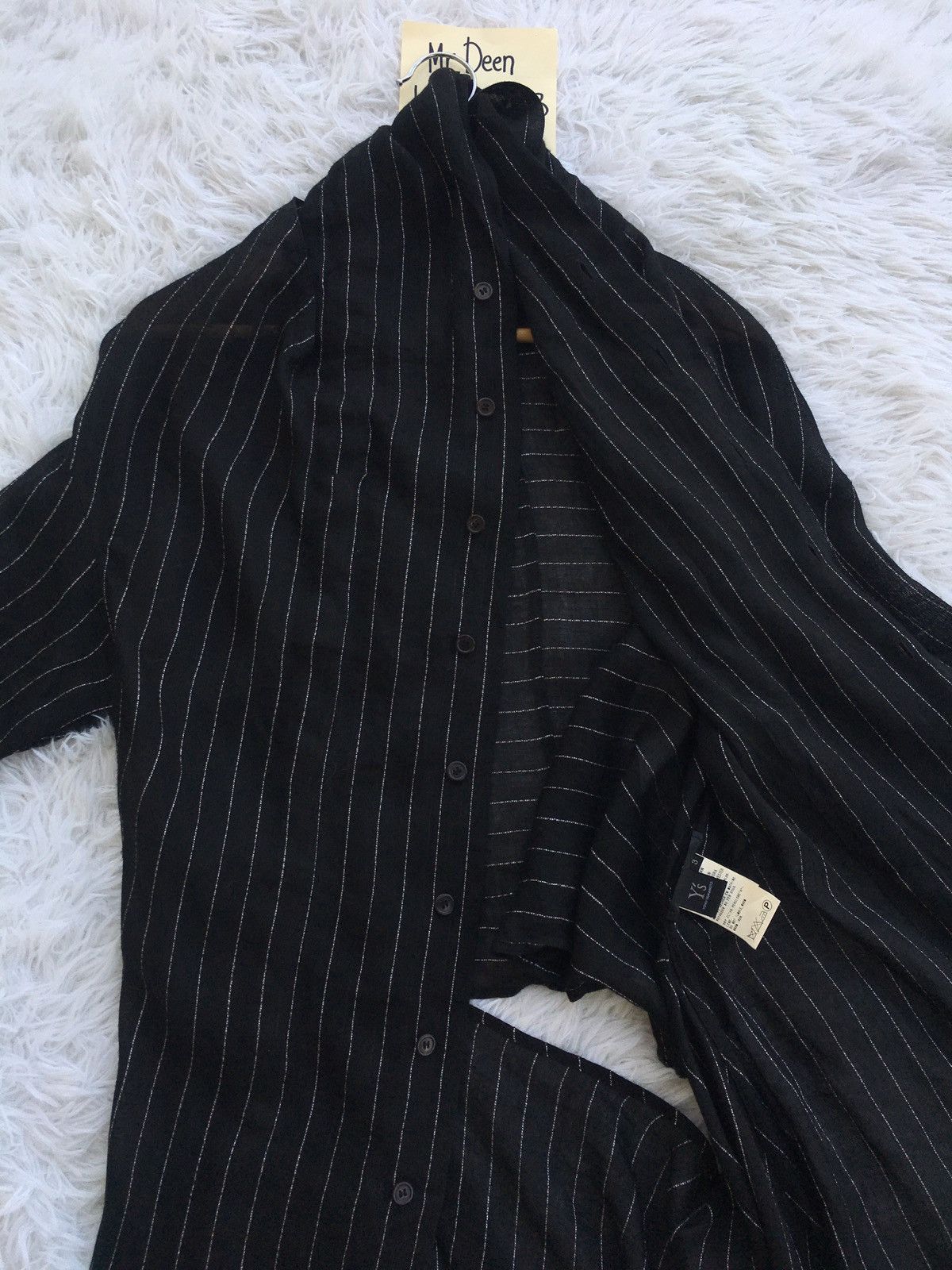 Yohji Yamamoto Rare Vintage Y’s Yohji Yamamoto Linen Stripes Cardi Size US M / EU 48-50 / 2 - 10 Thumbnail