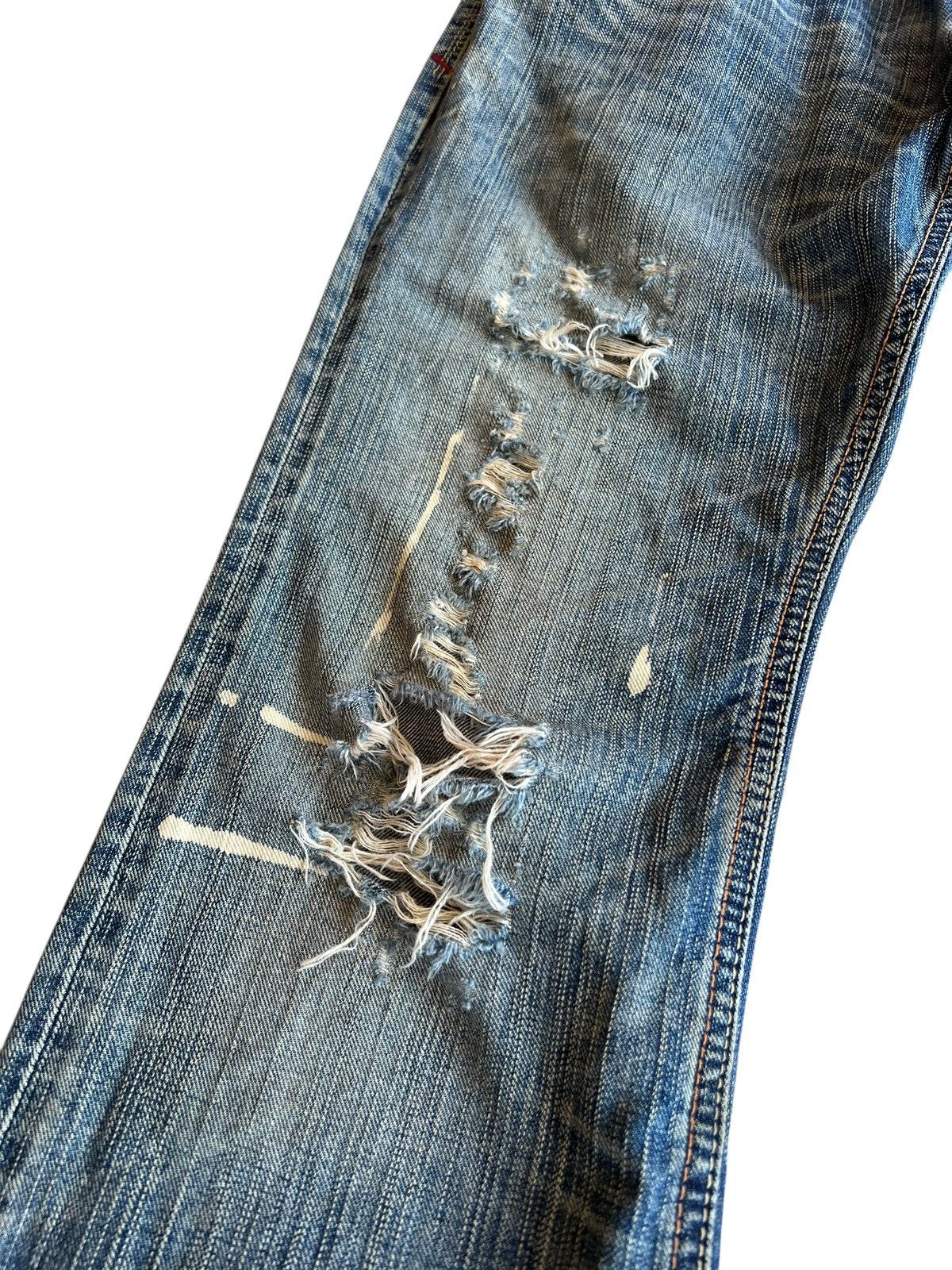Japanese Brand Vintage Liberto XXX Distressed Flare Mudwash Jean Size US 28 / EU 44 - 4 Thumbnail