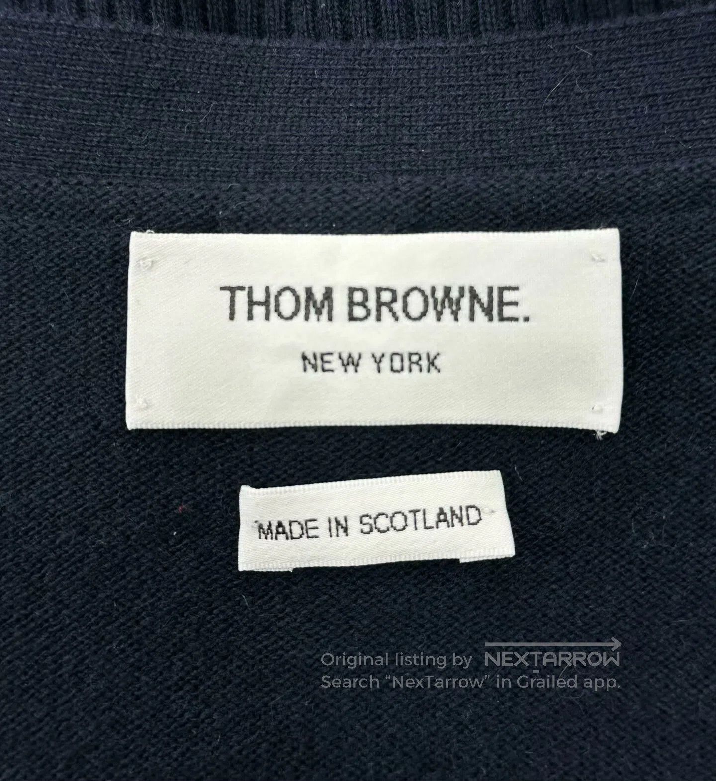 Thom Browne Thom Browne Navy Classic Four-stripe Wool Knit Cardigan| Size US S / EU 44-46 / 1 - 3 Thumbnail