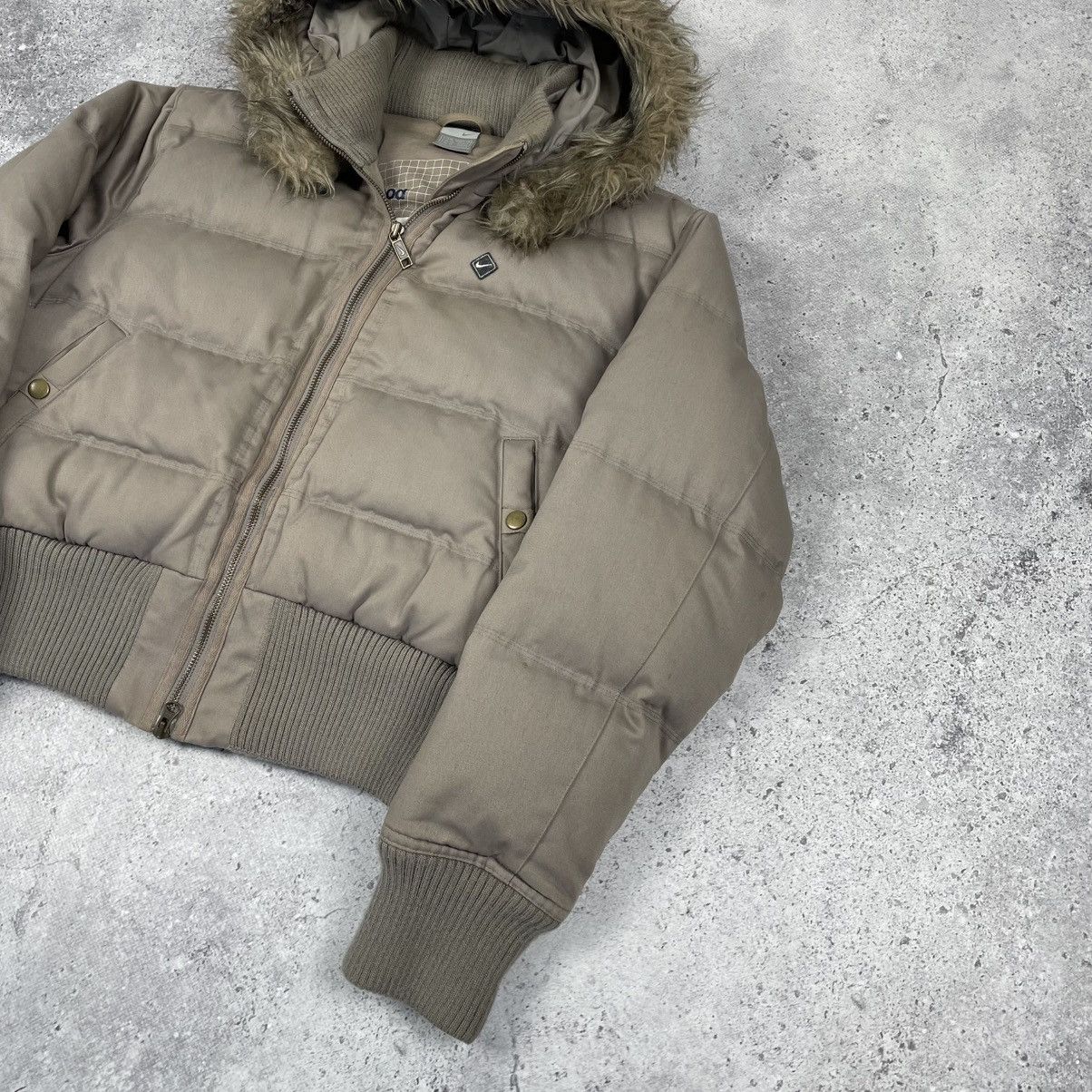 Nike × Vintage Vintage Nike Y2K Faux Fur Down Jacket Puffer Size M / US 6-8 / IT 42-44 - 5 Thumbnail