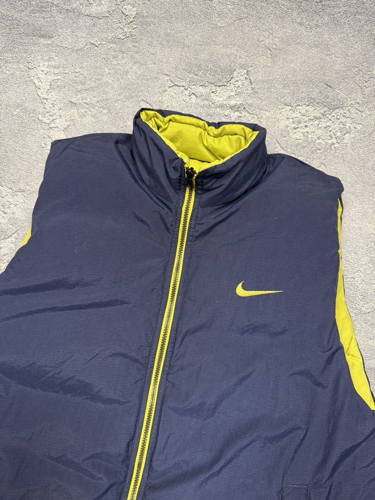 Nike × Vintage Nike Vintage Puffer Reversible Vest Big Logo Size US XL / EU 56 / 4 - 12 Thumbnail