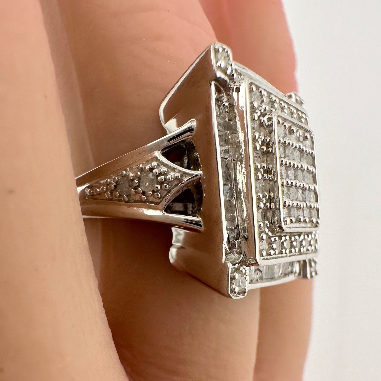 Other Elegant Princess Cut 1.00 Carat Diamond Ring - Size 7.25 Size ONE SIZE - 6 Thumbnail