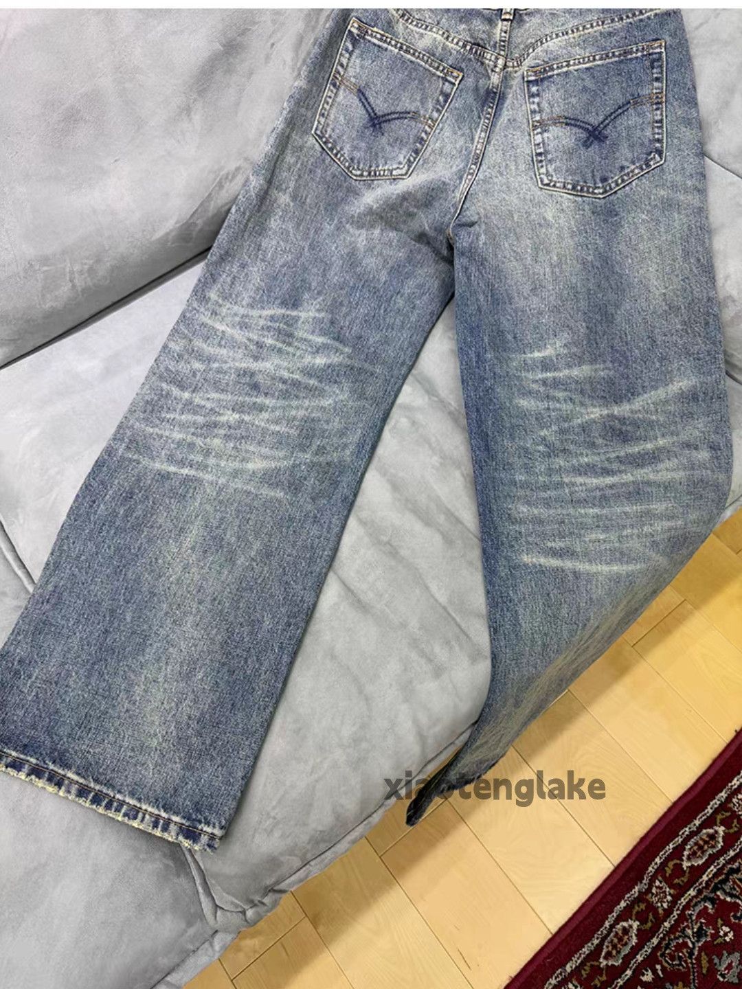Jean xtl washed faded cleanfit vintage loose baggy jeans Size US 34 / EU 50 - 5 Thumbnail