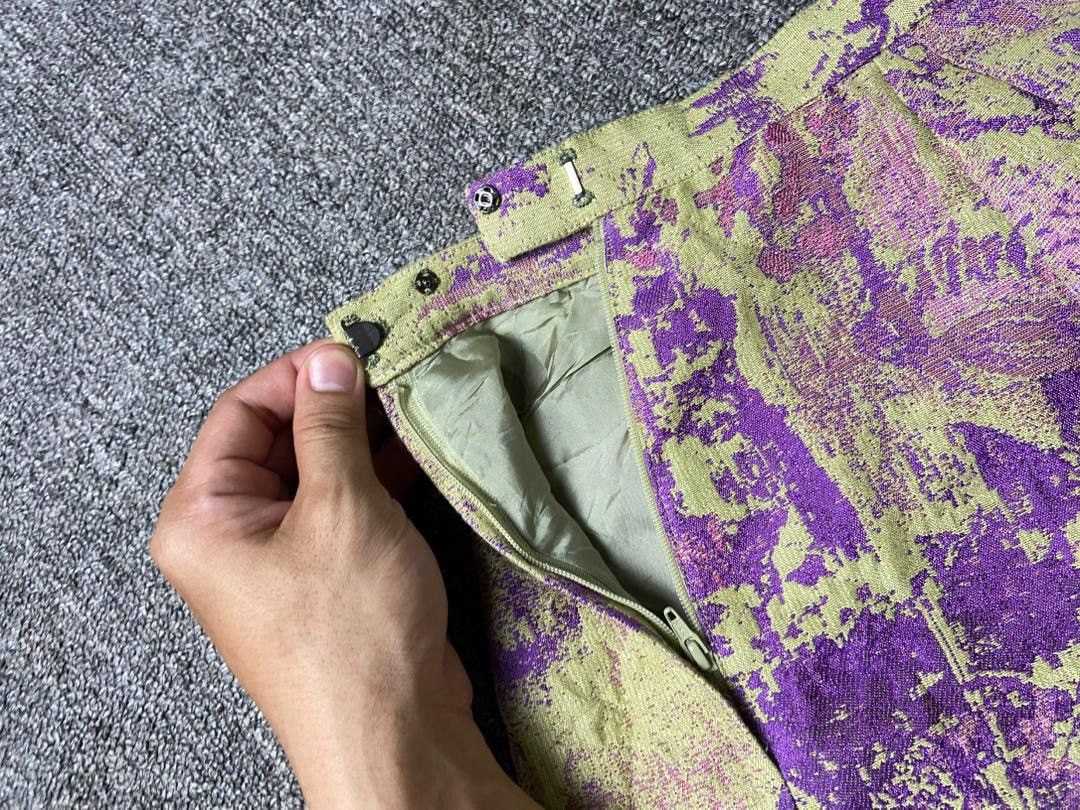Japanese Brand Ylang Ylang Brand Abstract Mini Skirt (193) Size 22" - 3 Thumbnail