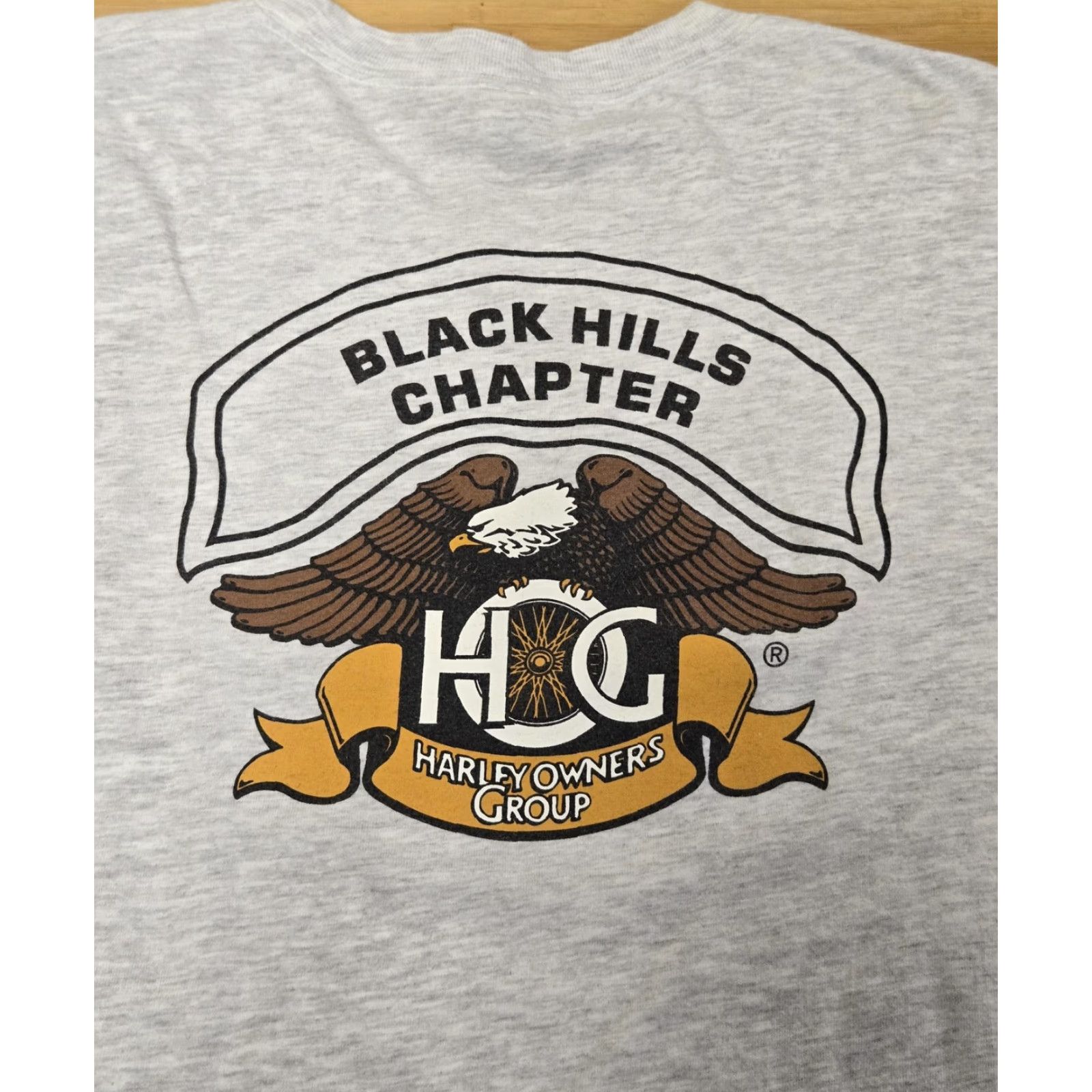 Hanes Harley Owners Group Shirt Mens XL Gray Black Hills Chapter Long Sleeve HOG Eagle Size US XL / EU 56 / 4 - 5 Thumbnail