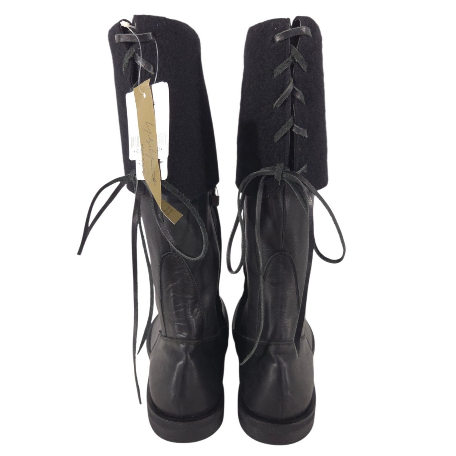 Yohji Yamamoto Yohji Yamamoto Pour Homme Embroidered Wool Cuff Boots US 11 Size US 11 / EU 44 - 8 Thumbnail