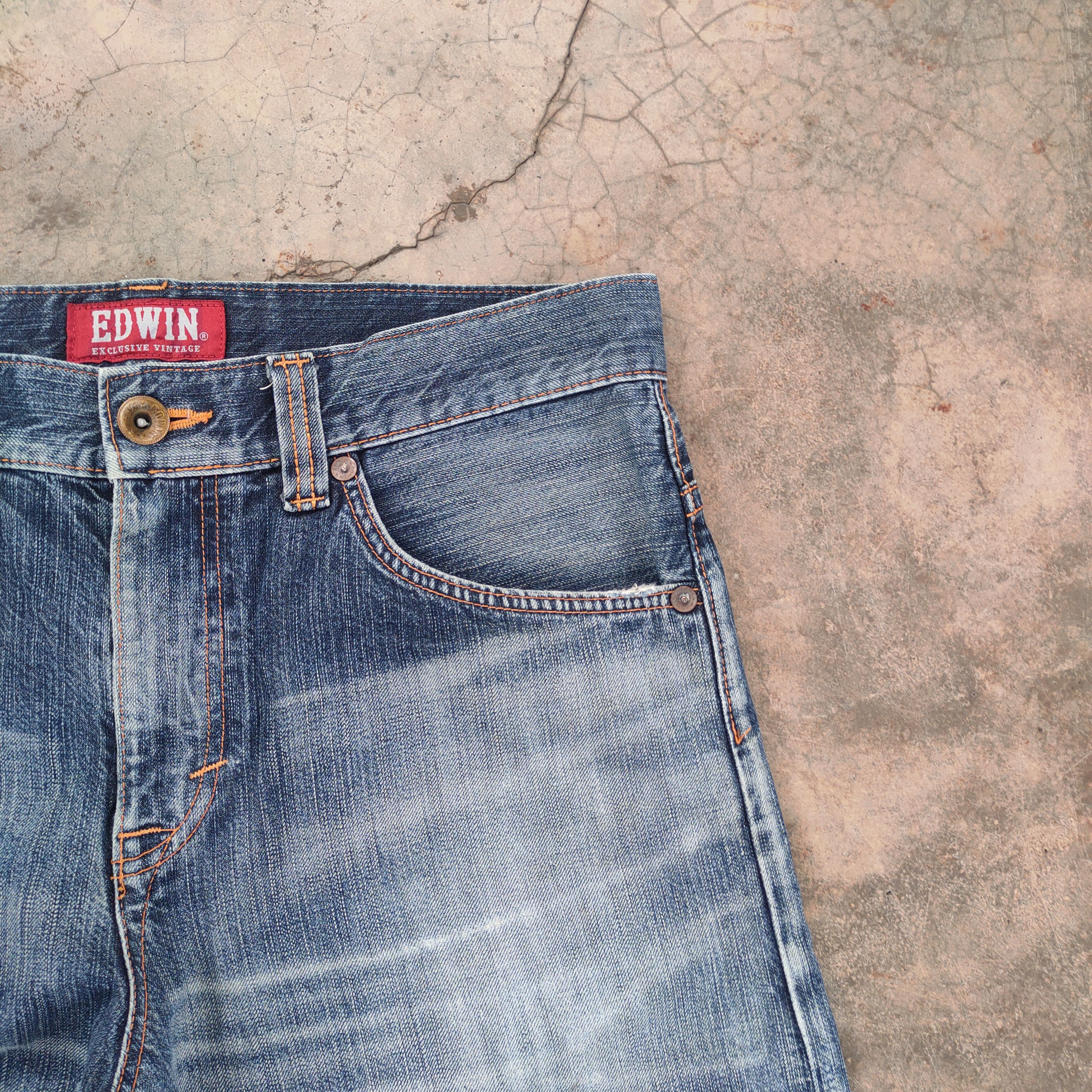 Edwin VINTAGE EDWIN XV FADED RIPPED JEANS DENIM PANTS Size US 37 - 8 Thumbnail