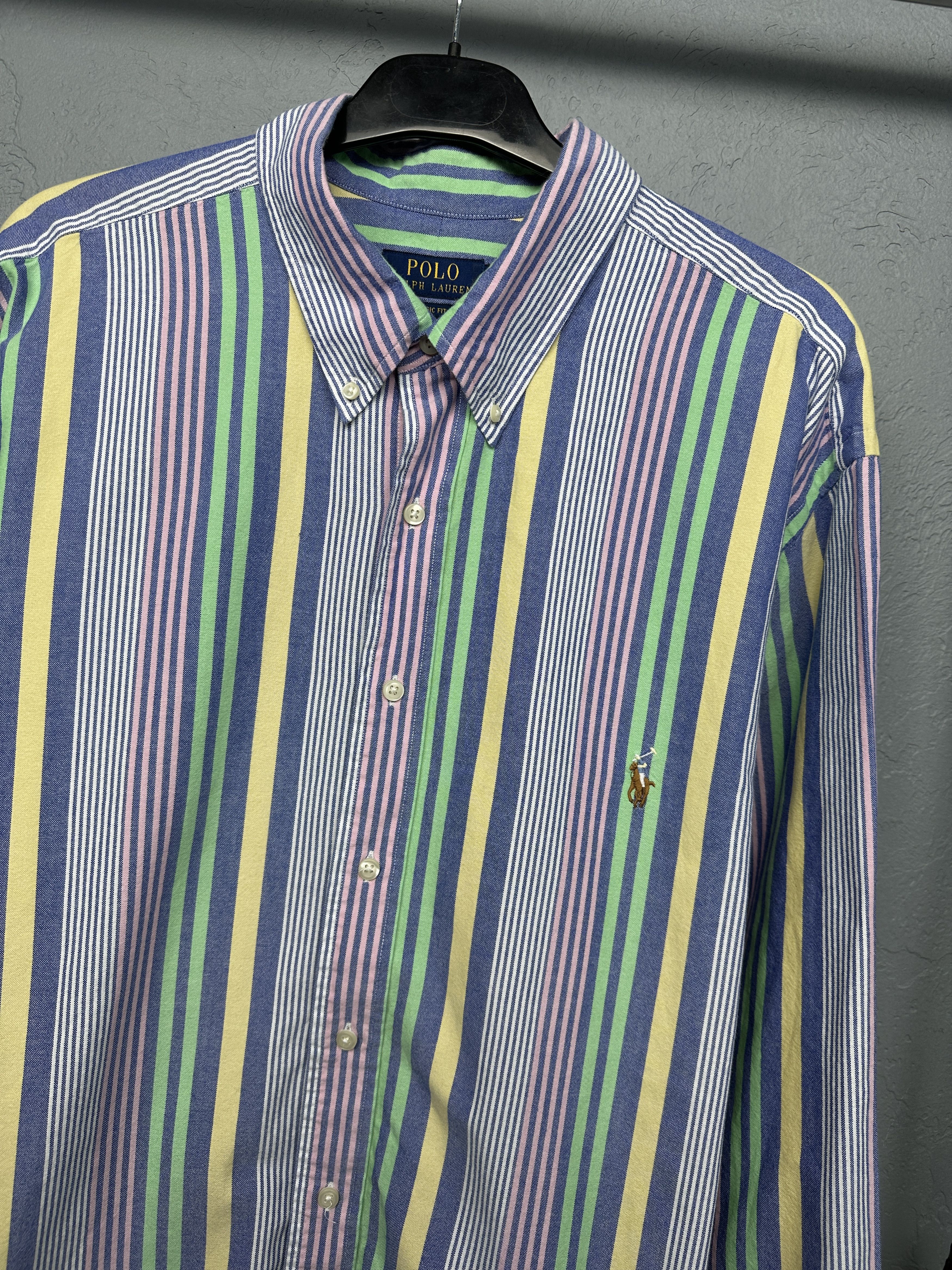 Polo Ralph Lauren Polo Ralph Lauren Mens Long Sleeve Striped Shirt Size US XXL / EU 58 / 5 - 2 Thumbnail
