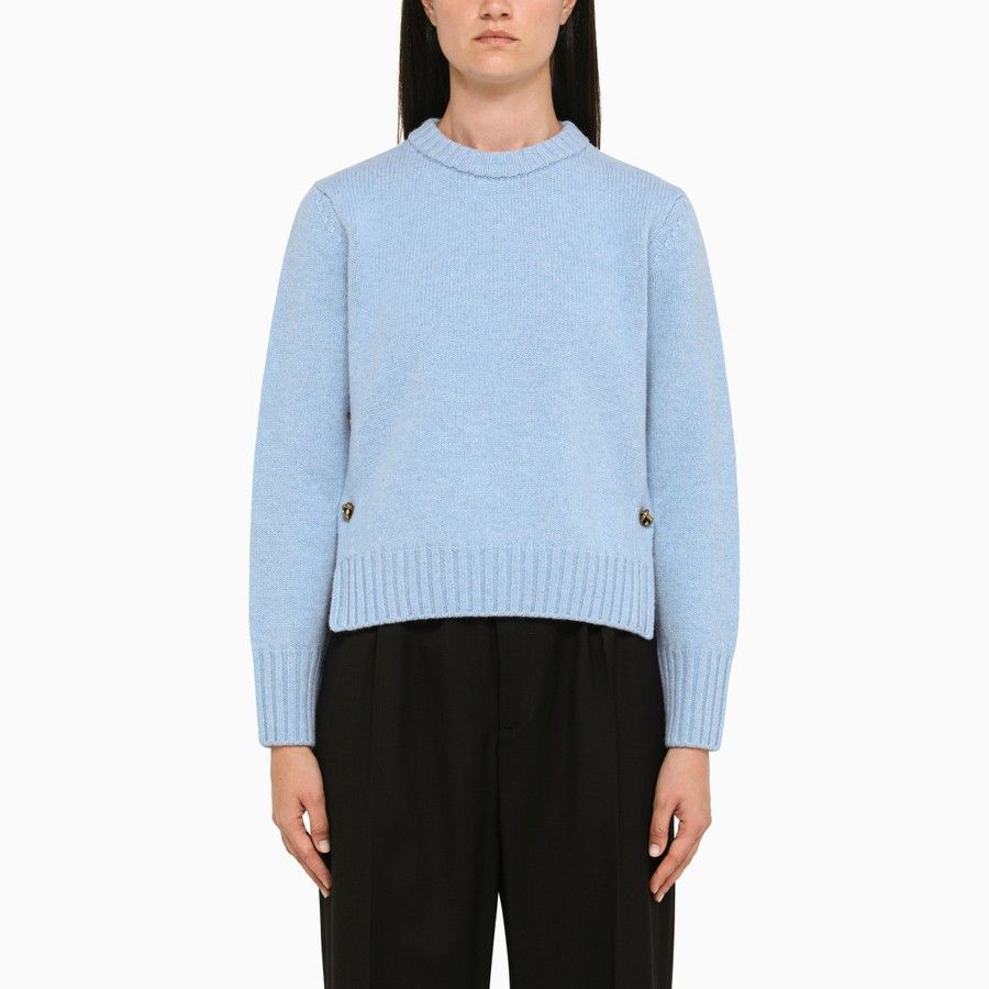 image of Bottega Veneta O1D2Blof01223 Sweater In Blue, Women's (Size Small)