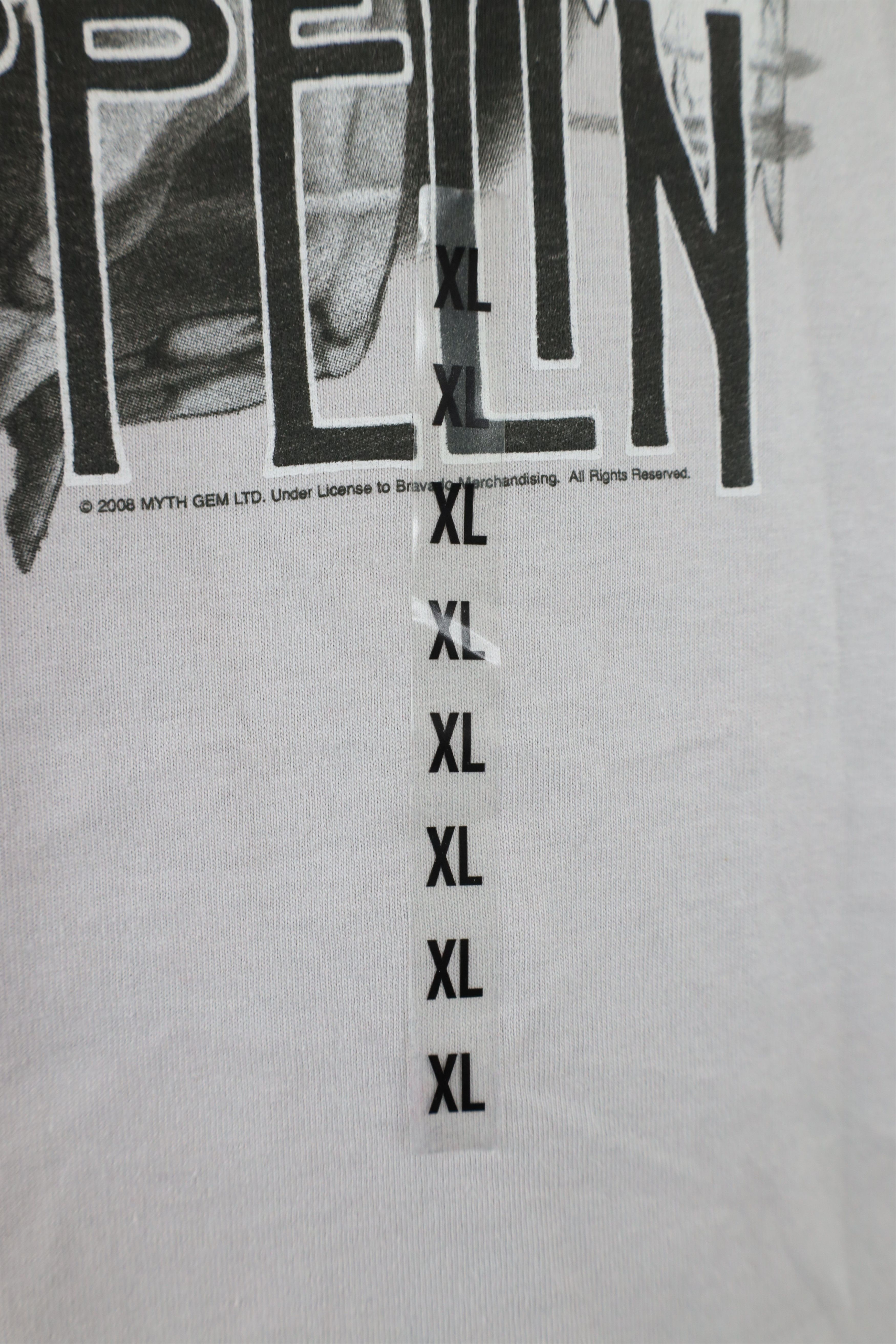 Vintage Deadstock Vintage Y2K 2008 Led Zeppelin Band T-Shirt Gray Size US XL / EU 56 / 4 - 6 Thumbnail