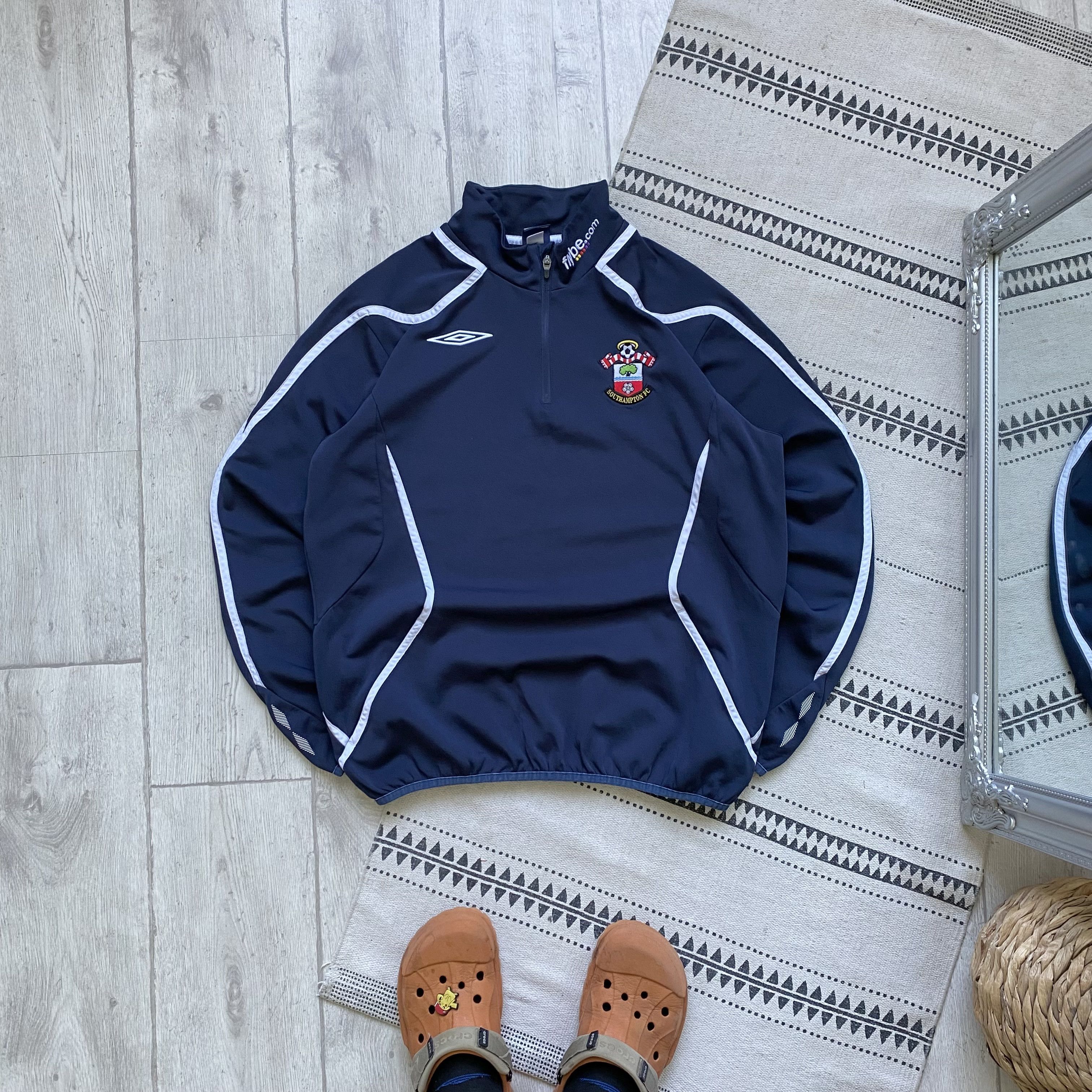 Umbro ⚽️ Vintage Umbro Southampton Jersey Sweatshirt Zip Blockore Size US L / EU 52-54 / 3 - 1 Thumbnail