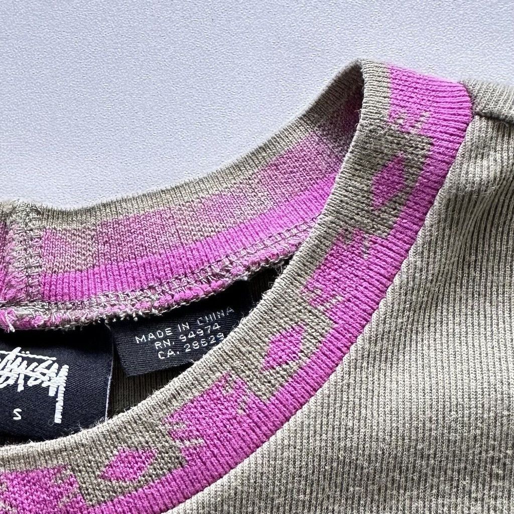 Stussy Stussy Y2K Ringer Crew TShirt Dress Aztec Green Hippie Small Size S / US 4 / IT 40 - 4 Thumbnail