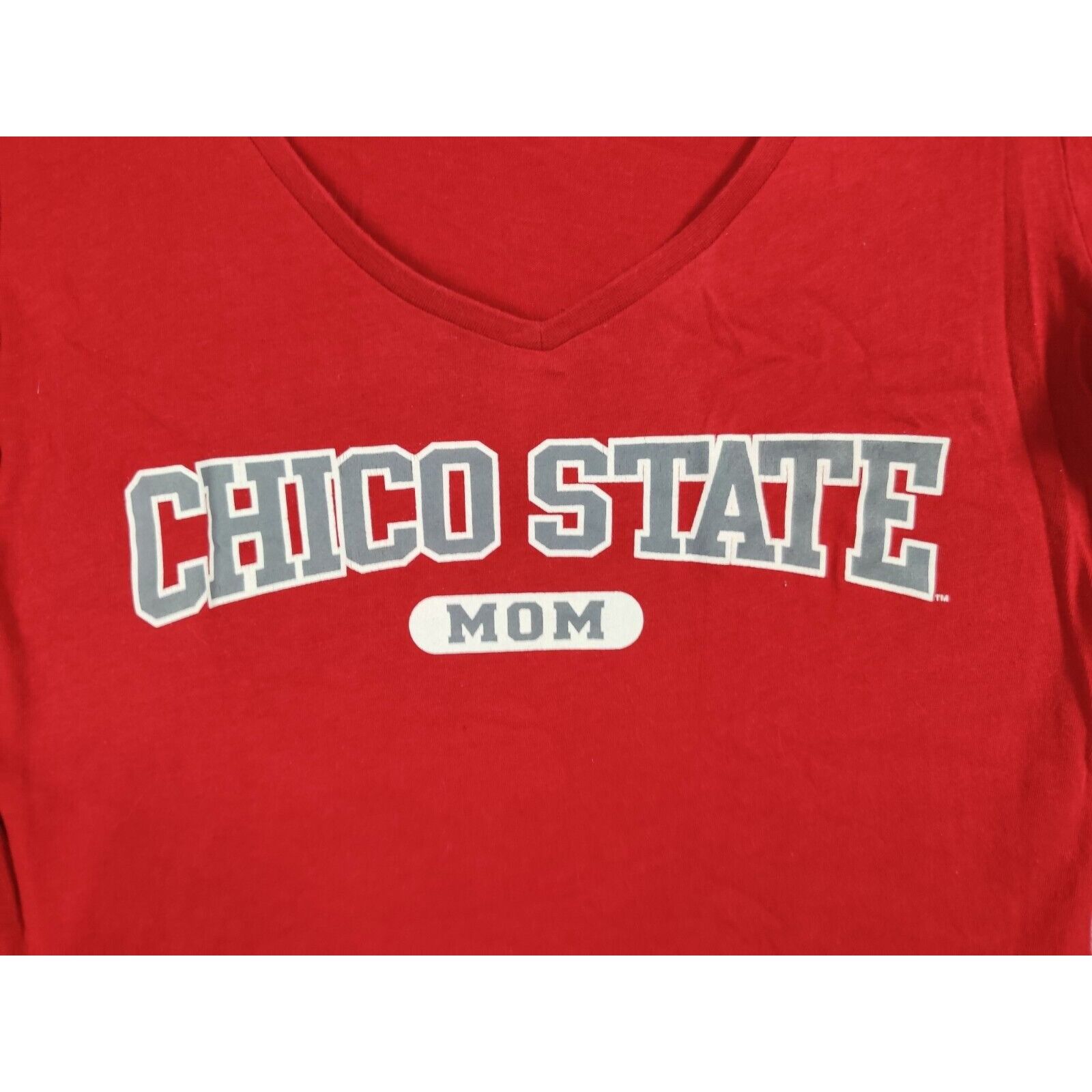 Champion Chico State Shirt Adult Womens Medium Red Mom V-Neck College Size M / US 6-8 / IT 42-44 - 2 Thumbnail