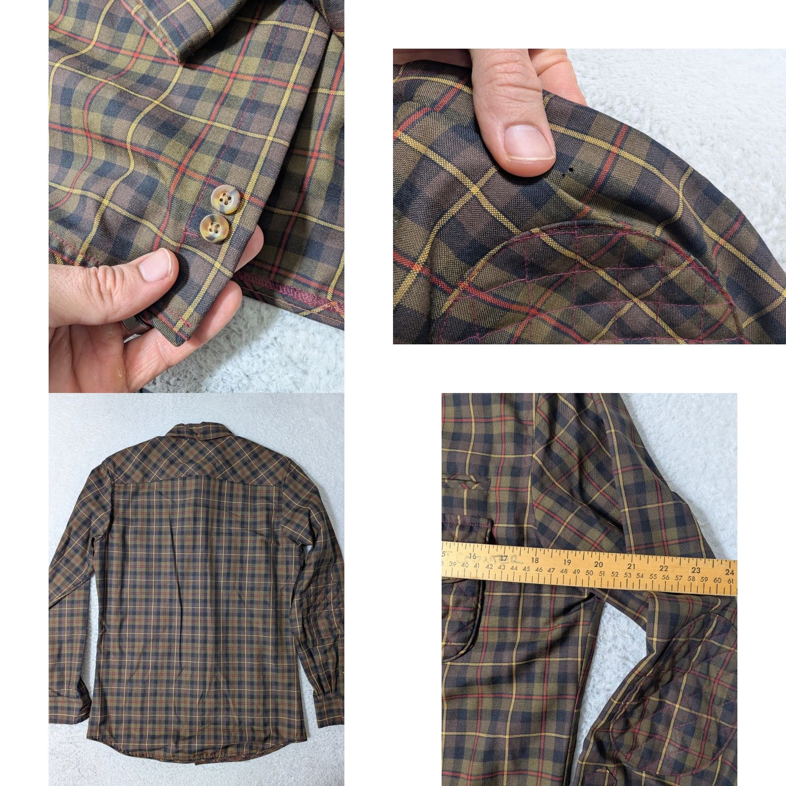 Pendleton Pendleton Portland Collection Shirt Mens M Brown Plaid L/S Wool Quilted Patches Size US M / EU 48-50 / 2 - 8 Thumbnail