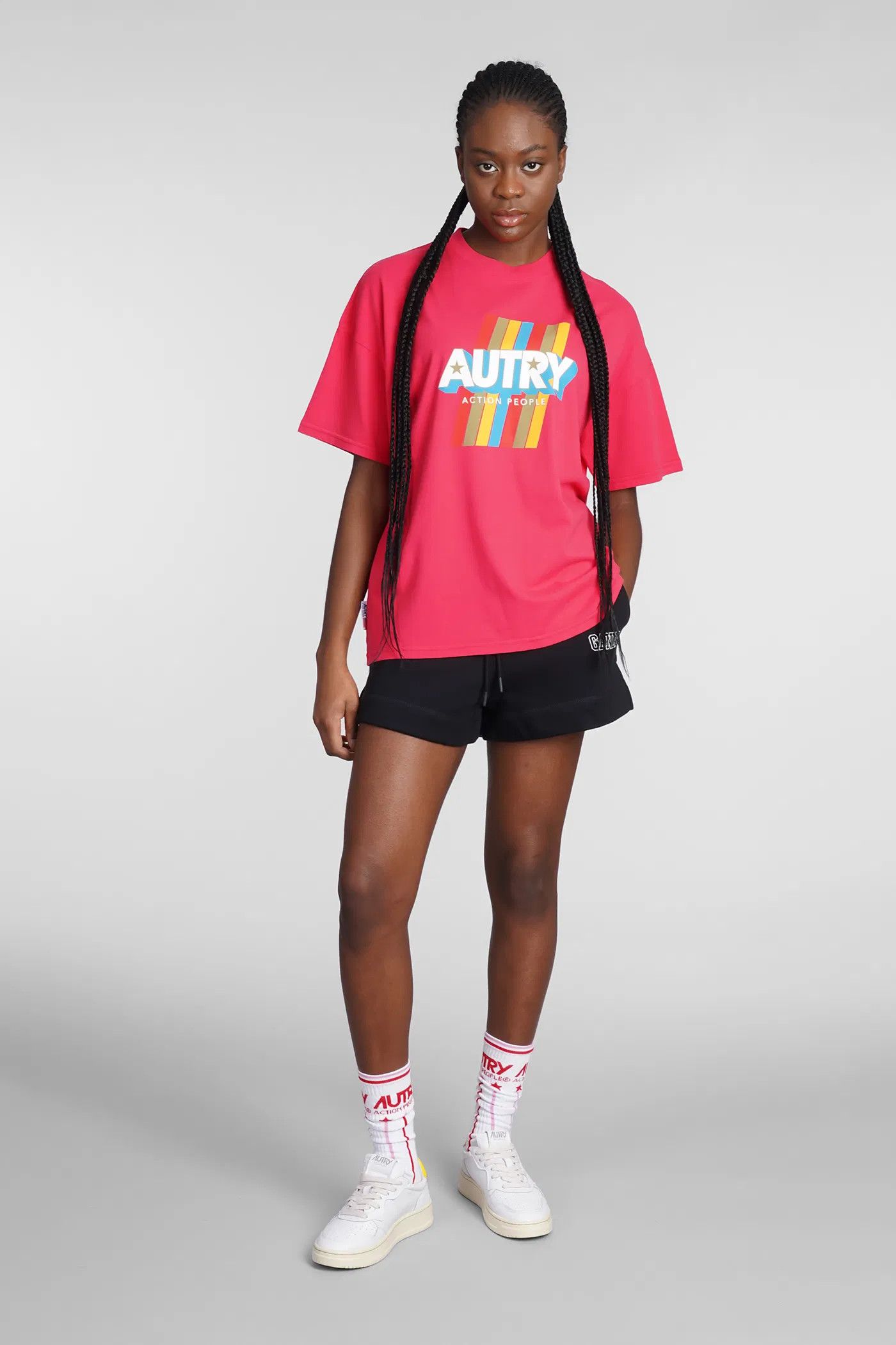 AUTRY o1y0725 Crewneck T-Shirt in Red Size XS / US 0-2 / IT 36-38 - 4 Thumbnail