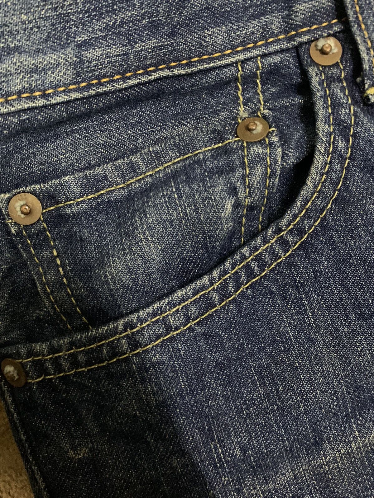 Jun Takahashi Vintage Uniqlo UJ S002 Blue Washed Distressed Grunge Jeans Size US 30 / EU 46 - 5 Thumbnail