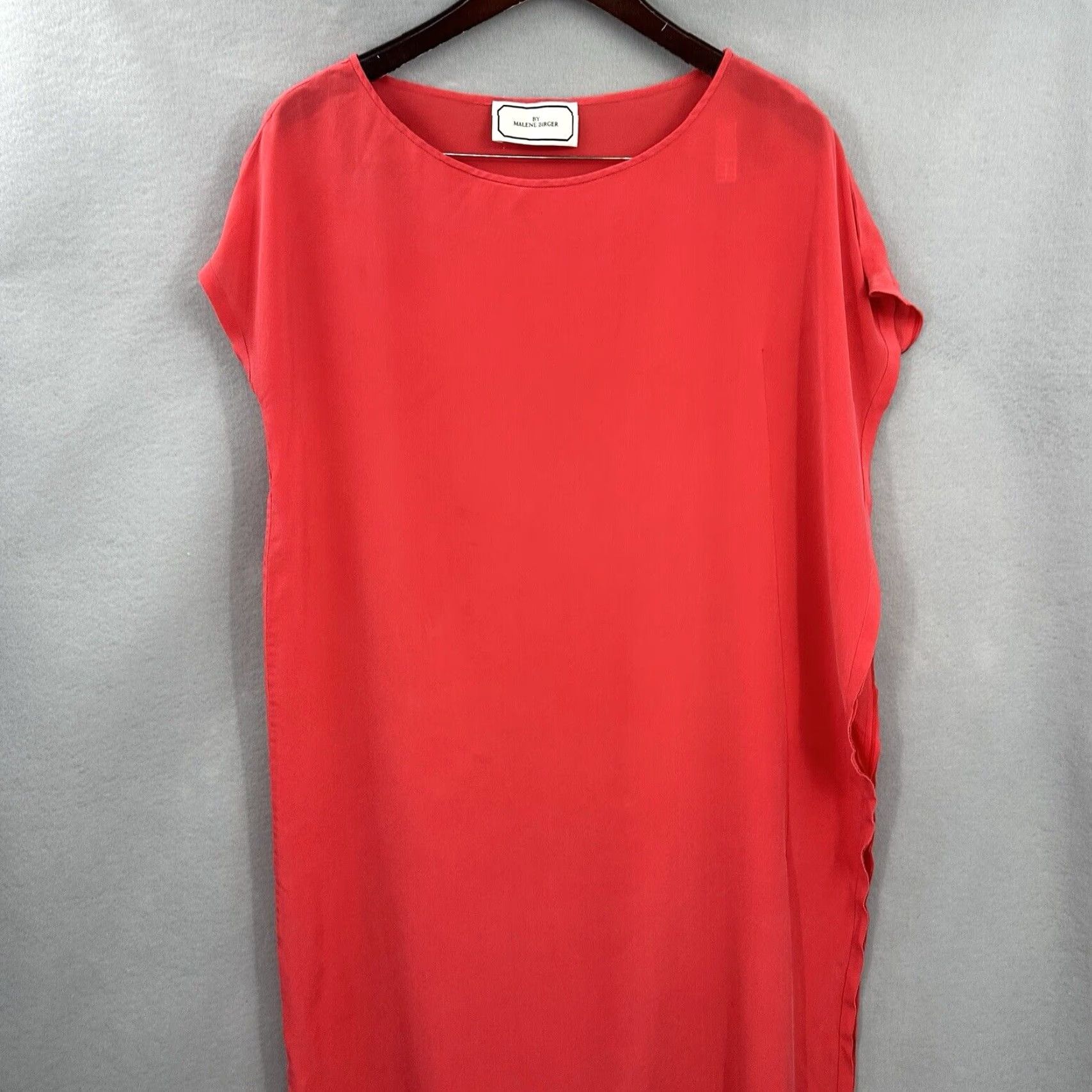 By Malene Birger Malene Birger Asymmetric Midi Dress Womens S Pink Silk Sleeveless Party/Cocktail Preppy Size S / US 4 / IT 40 - 3 Thumbnail