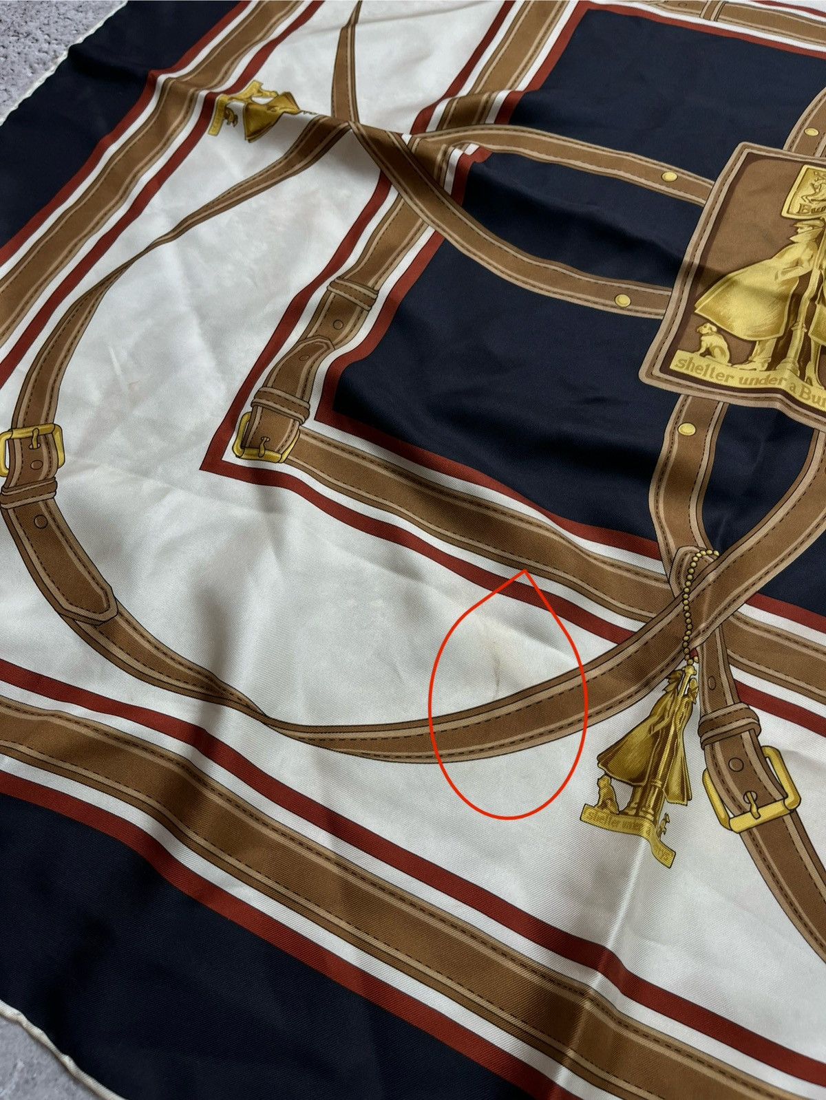 Burberry Vintage Burberry Silk Scarf Equestrian Belt Chain Pattern Size ONE SIZE - 4 Thumbnail