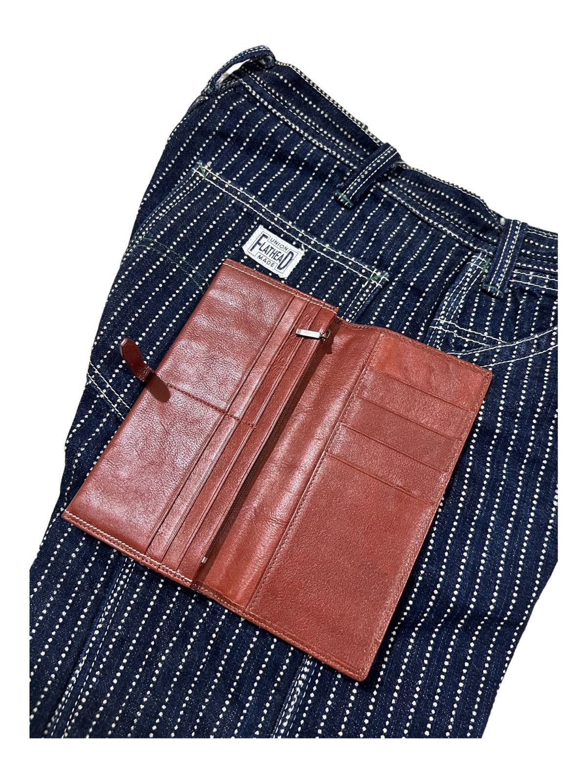 PERSON'S × Redmoon Japan Leather Crafted Person's Jeans Closure Long Wallet Size ONE SIZE - 4 Thumbnail