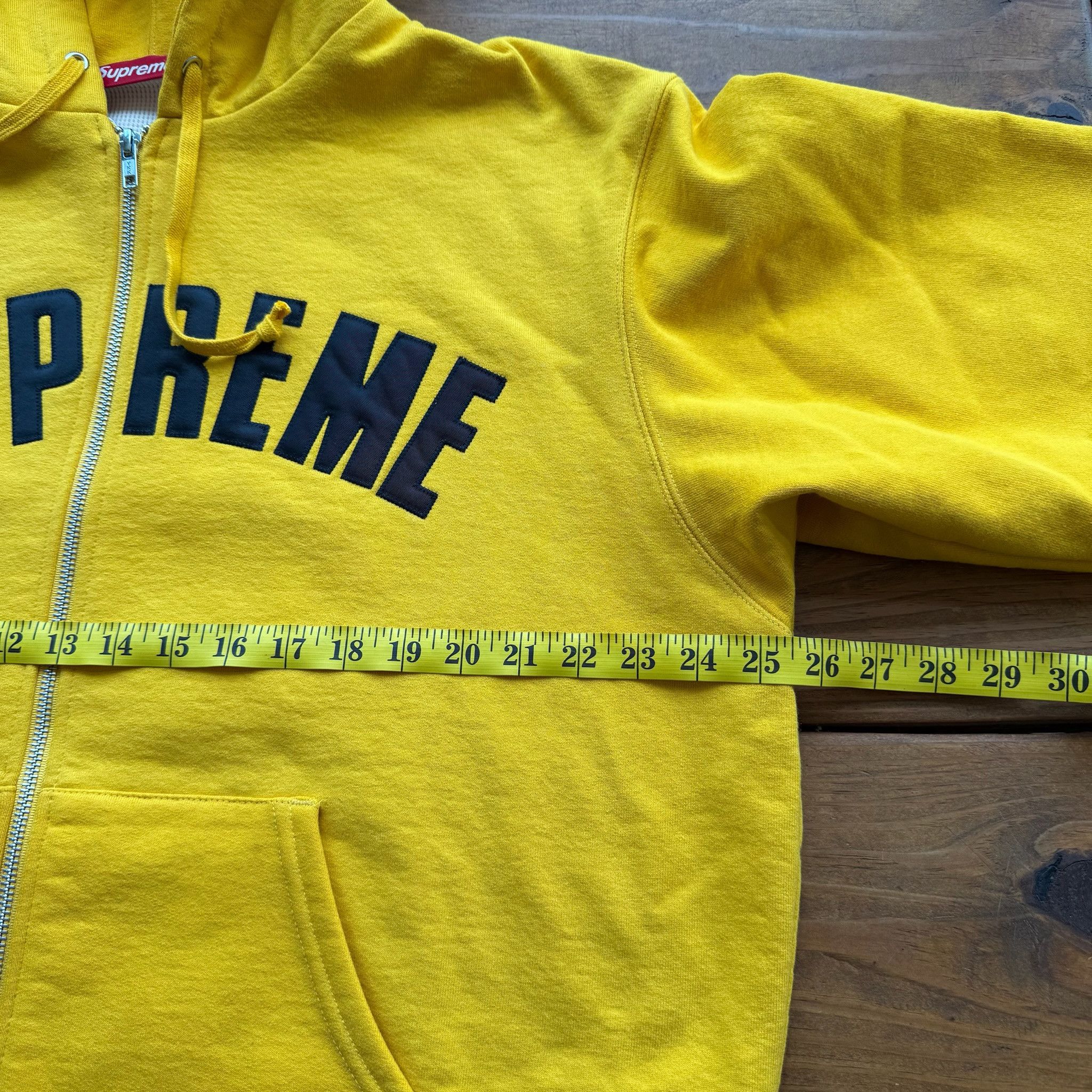Supreme Supreme Arc Thermal Lined Zip Up Hooded Sweatshirt 'Yellow' Size US M / EU 48-50 / 2 - 6 Thumbnail