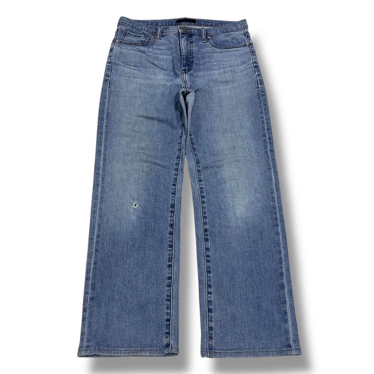 If Six Was Nine × Japanese Brand × Le Grande Bleu (L.G.B.) VINTAGE UNIQLO WASHED BLUE DENIM PANTS Size US 32 / EU 48 - 1 Thumbnail