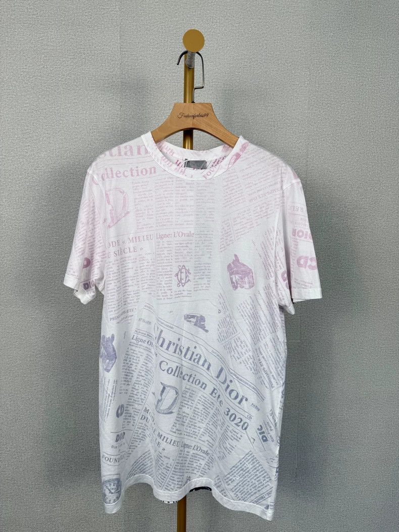 Dior Dior Newspaper Print Short Sleeve T-shirt Size US M / EU 48-50 / 2 - 1 Thumbnail